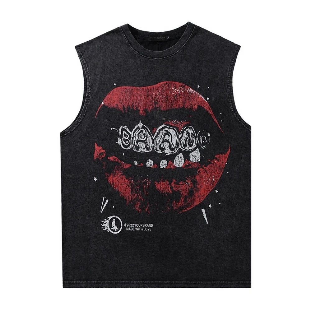 Other Washed Lip Print Pattern Oversized Tops Size US XL / EU 56 / 4 - 1 Thumbnail