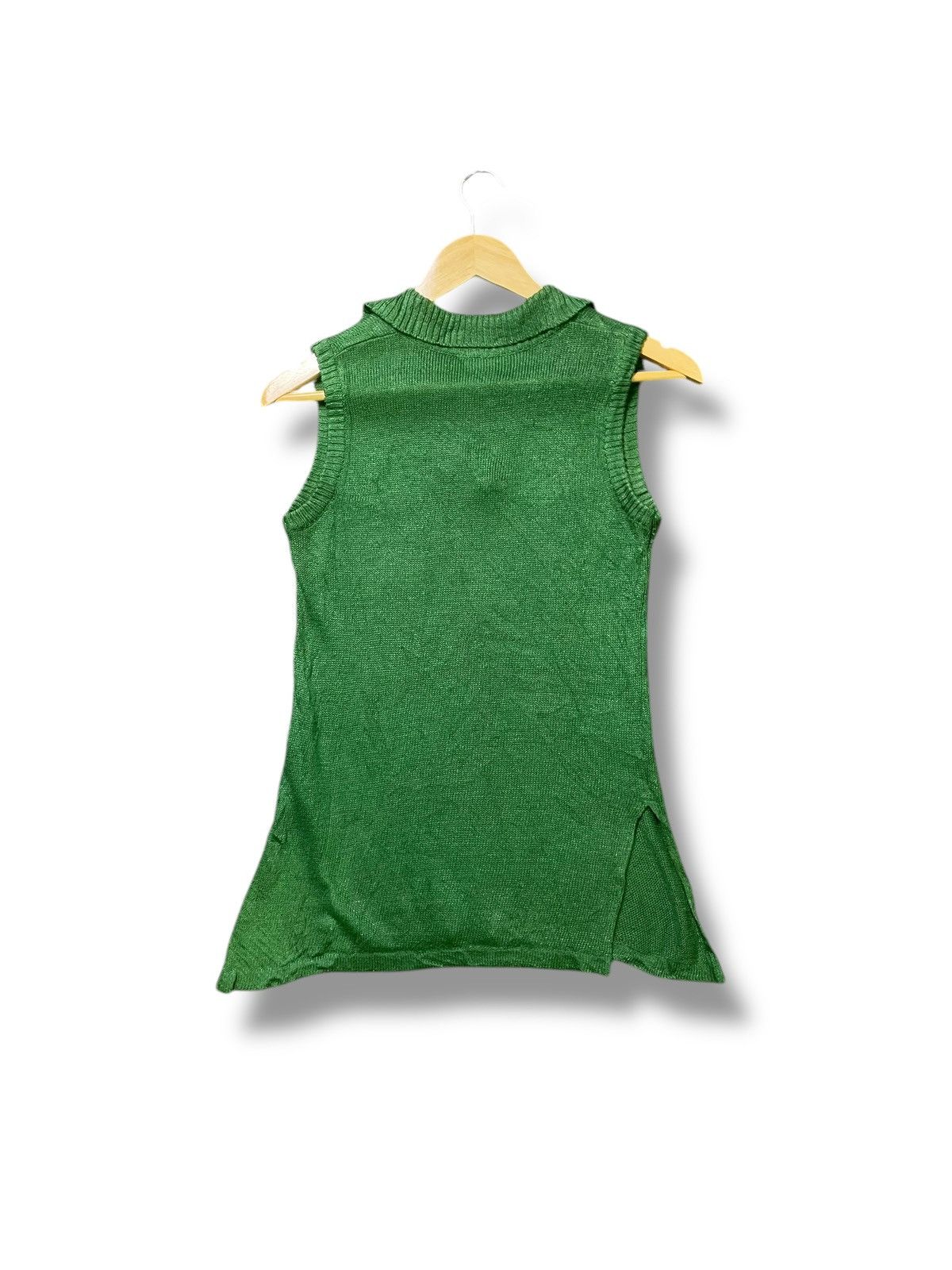 Designer × Vintage × agnes b. Agnès B. x Vintage Collared Knit Vest (43) Size US XXS / EU 40 - 3 Thumbnail