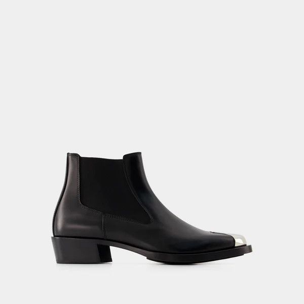 Alexander McQueen o1y1024 Ankle Boots In Black Size US 8.5 / EU 41-42 - 2 Thumbnail
