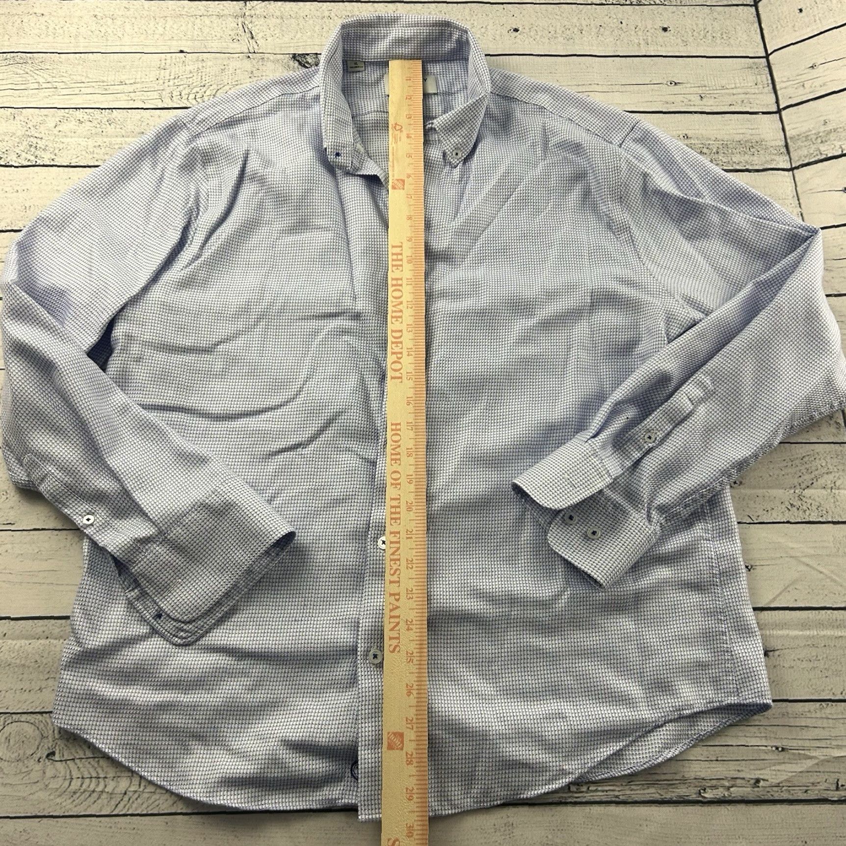 Vintage Twillory Untuckable Tailored Plaid Long Sleeve Button Front Shirt Men's XL Blue Size US XL / EU 56 / 4 - 3 Thumbnail