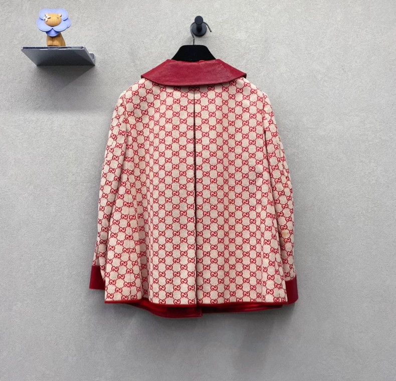 Gucci Gucci Size 38 Red leather collar jacket size 38 2502-Next Size US XS / EU 42 / 0 - 2 Thumbnail