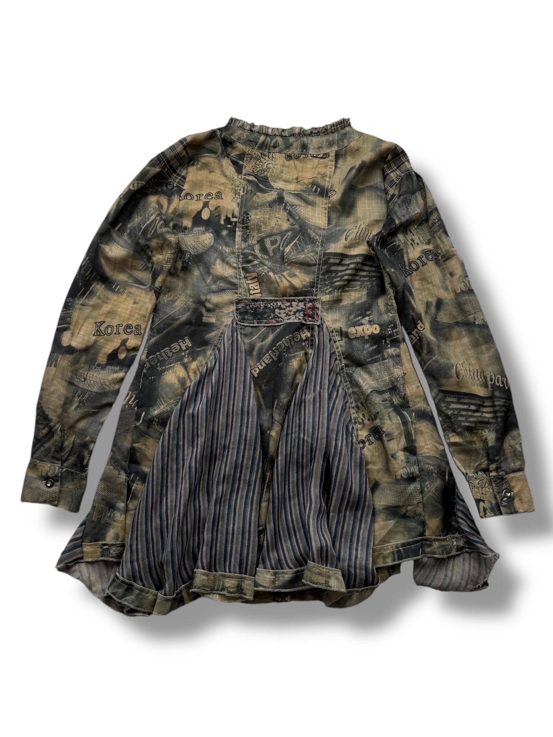 Japanese Brand Y2K Printed Dress With Long Sleeve(V193) Size L / US 10 / IT 46 - 4 Thumbnail