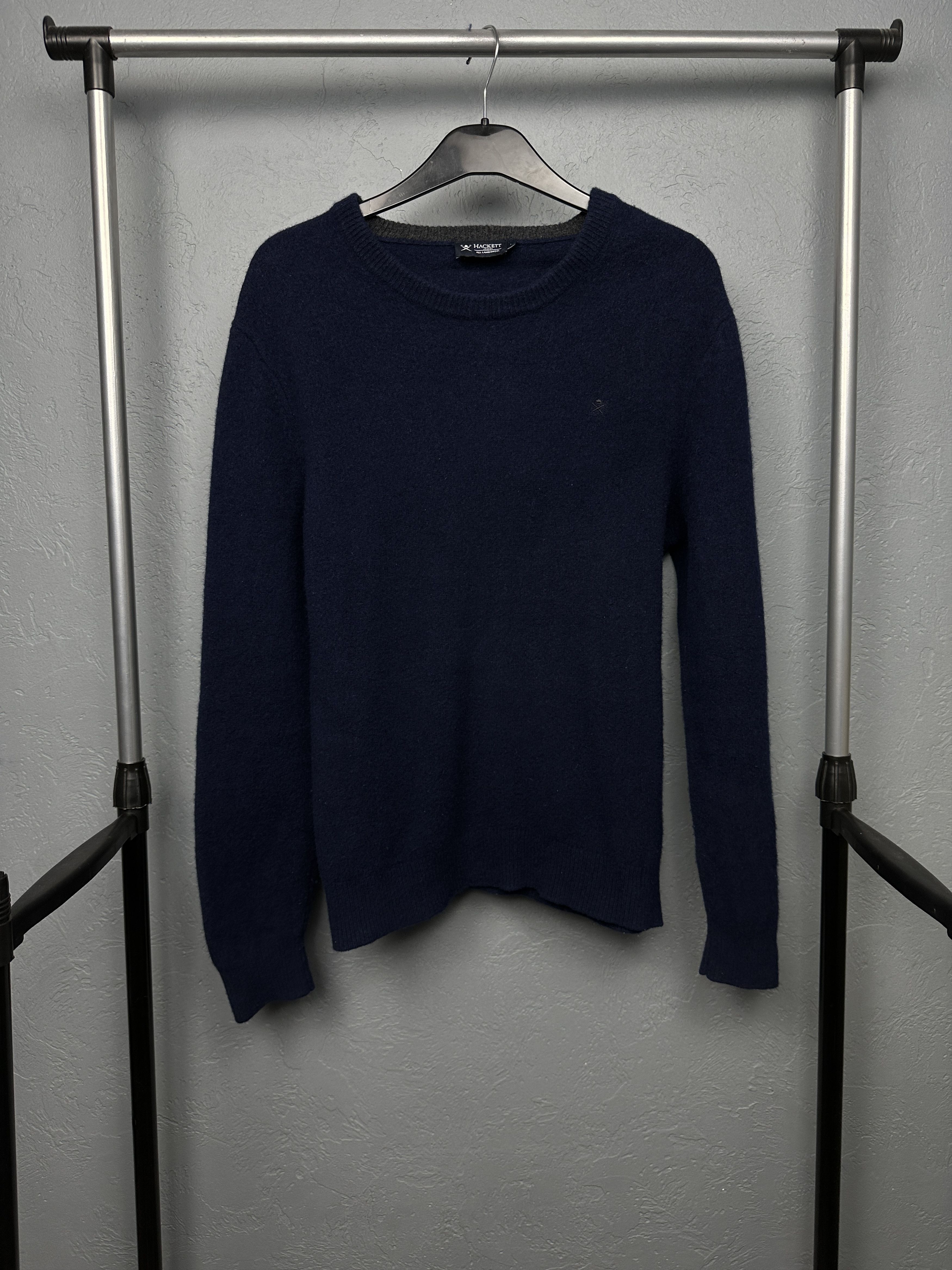 Hackett Hackett London Mens Wool Knit Crew Neck Sweater Size L Size US L / EU 52-54 / 3 - 1 Thumbnail