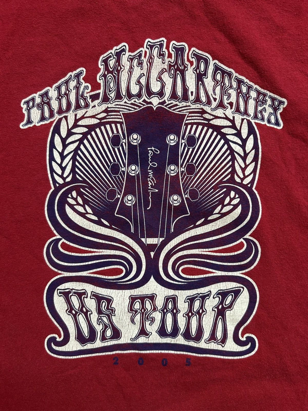 Band Tees Vintage Y2K Paul McCartney Band Tour Tee Dated 2005 Giant Size US XL / EU 56 / 4 - 2 Thumbnail