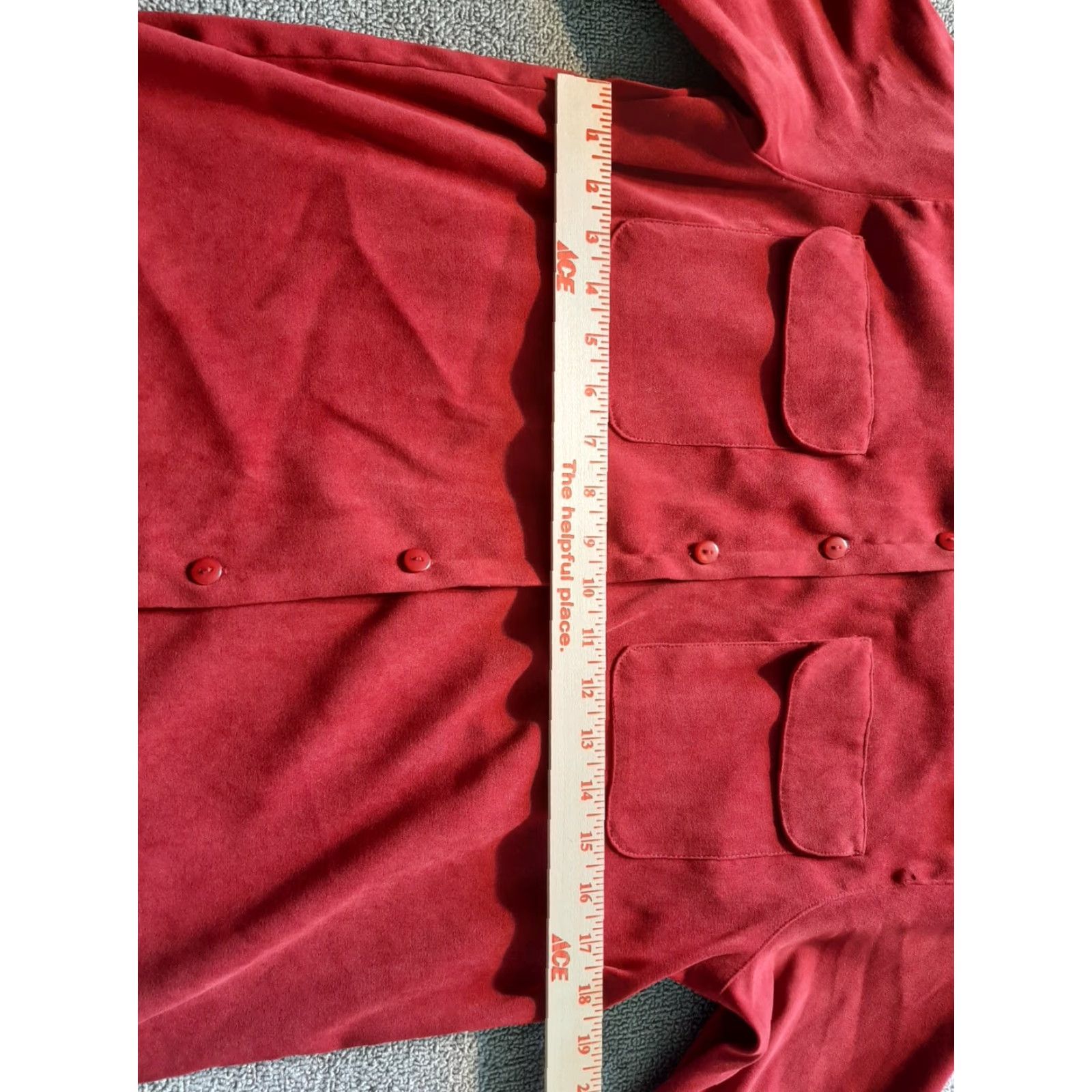 Vintage VINTAGE Liz Thomas Shirt Women Button-Up Long Sleeve Red 40" Chest Size S 2 Pocket Size S / US 4 / IT 40 - 3 Thumbnail