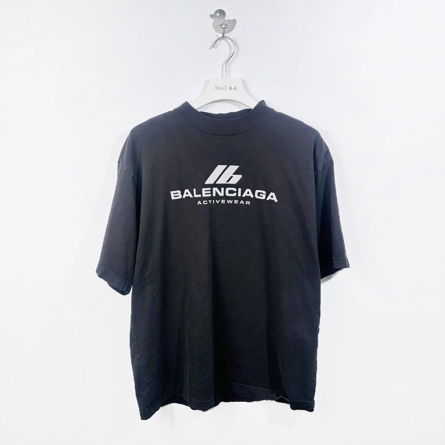 Balenciaga Balenciaga 24 Activewear Logo Print Black Tee L Size US L / EU 52-54 / 3 - 1 Thumbnail