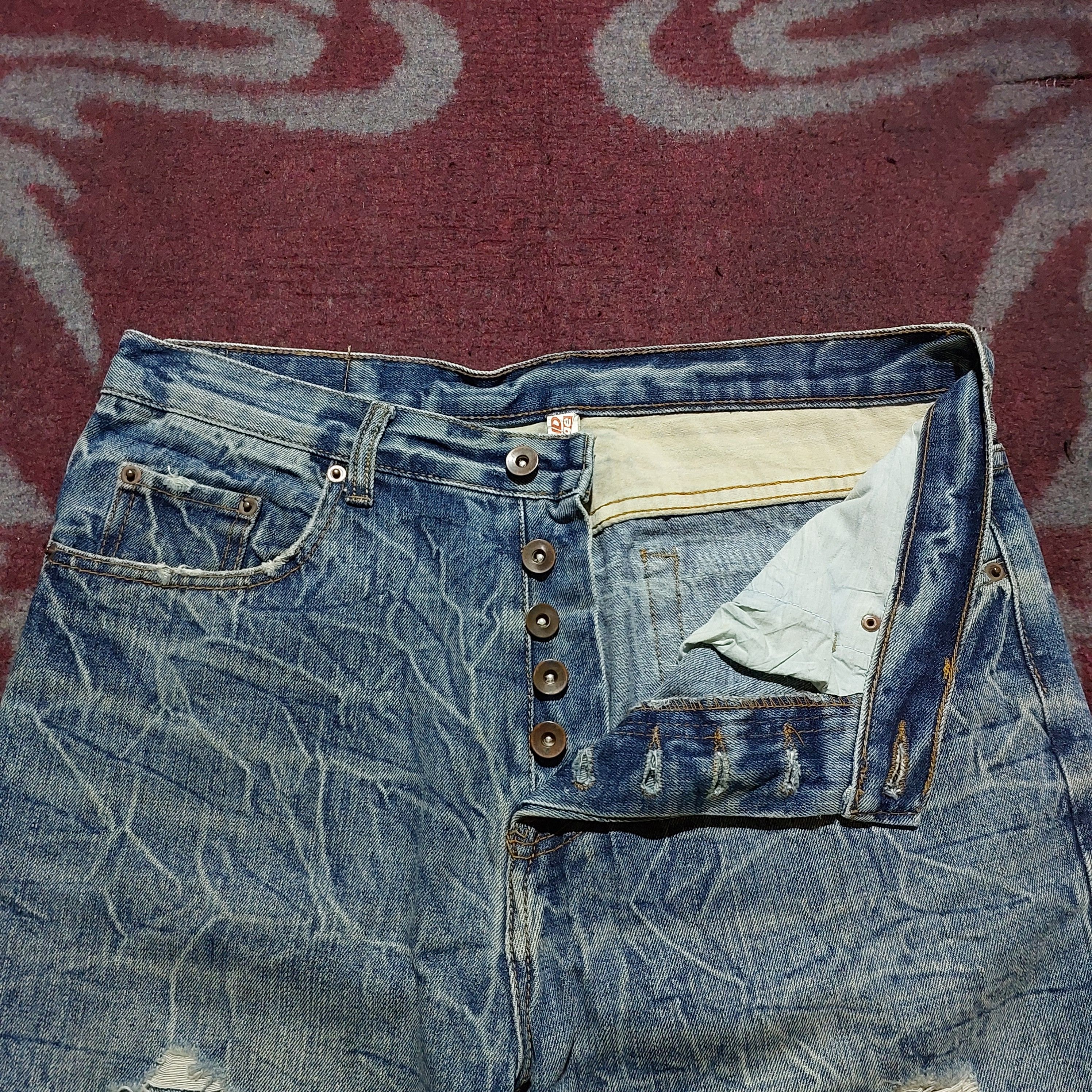 Tornado Mart Edge Rupert feather tendon pattern distressed denim Size US 32 / EU 48 - 5 Thumbnail