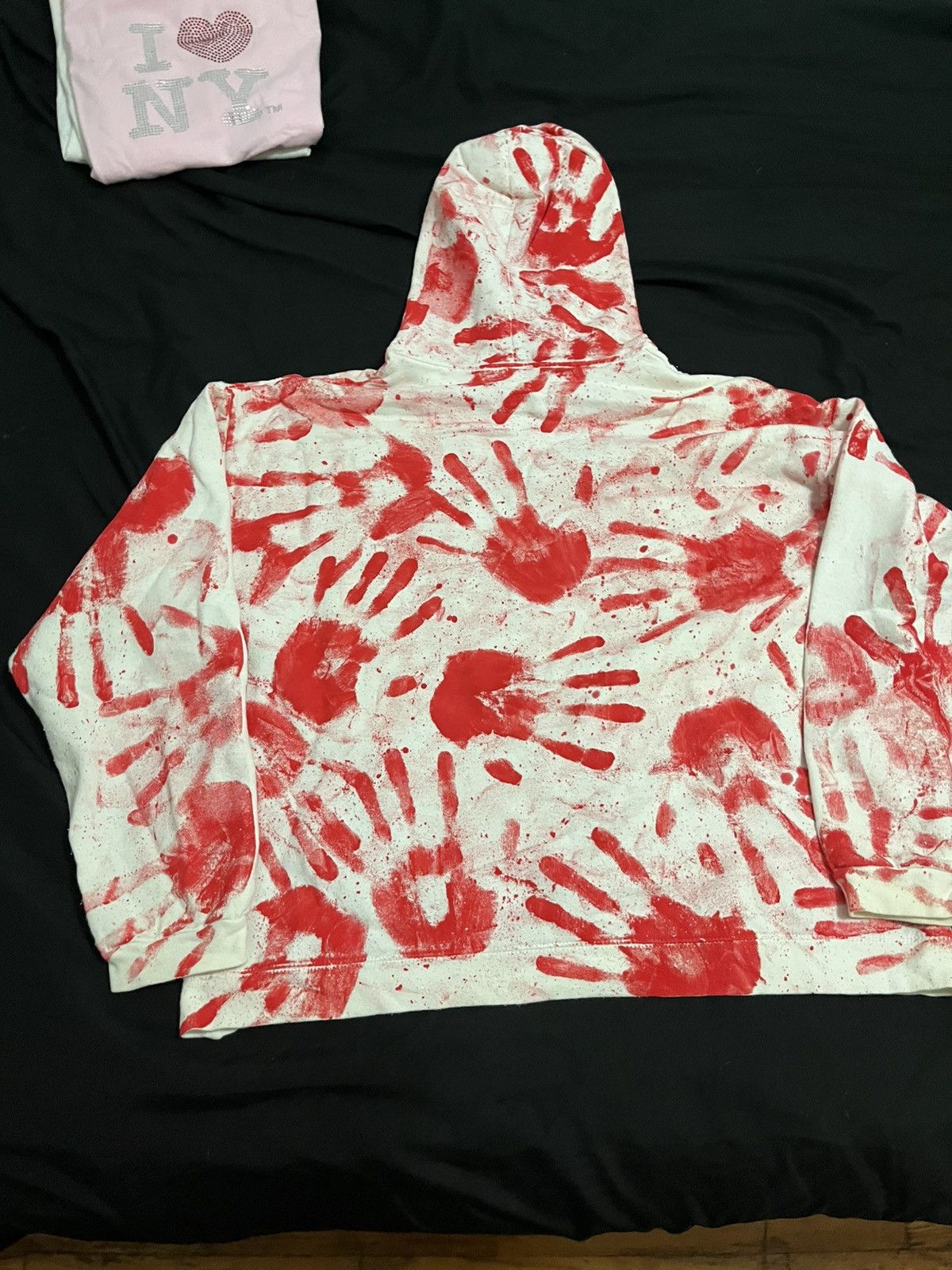Other Haunted blood handprint hoodie white Size US L / EU 52-54 / 3 - 6 Thumbnail
