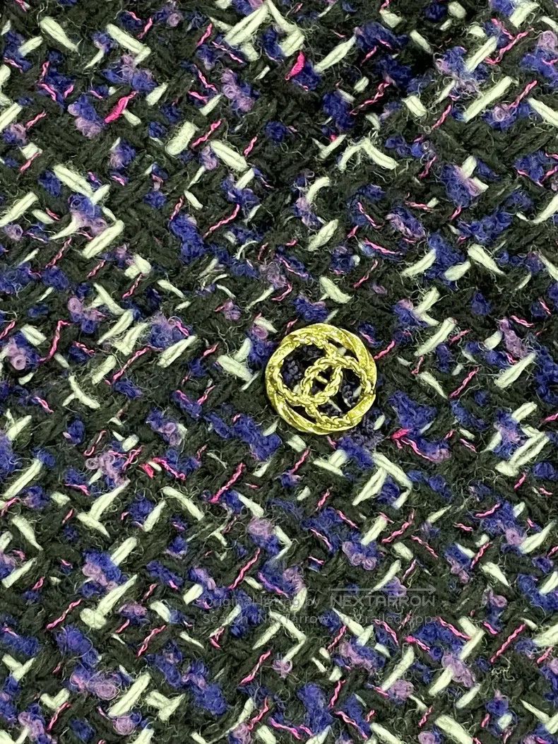 Chanel Chanel Blue and purple tweed braided dress Size XS / US 0-2 / IT 36-38 - 4 Thumbnail