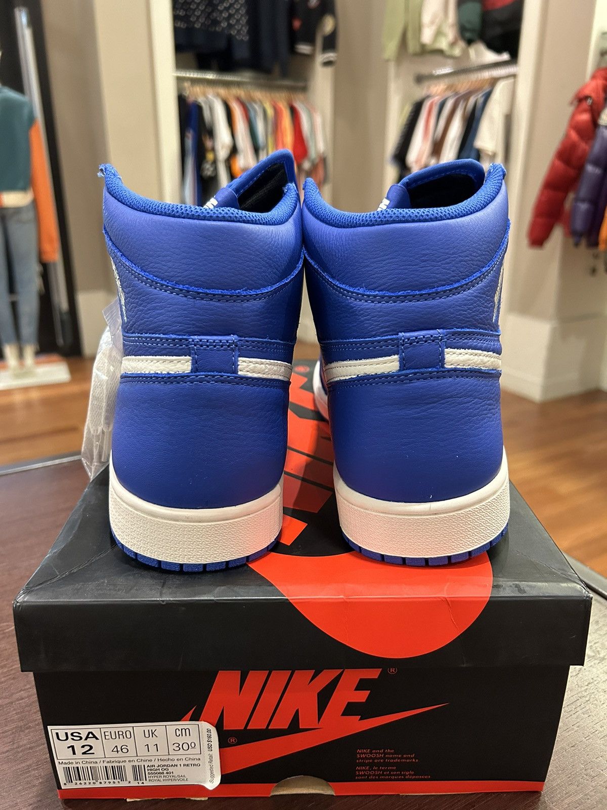 Jordan Brand Jordan 1 Retro High Hyper Royal Size US 12 / EU 45 - 6 Thumbnail