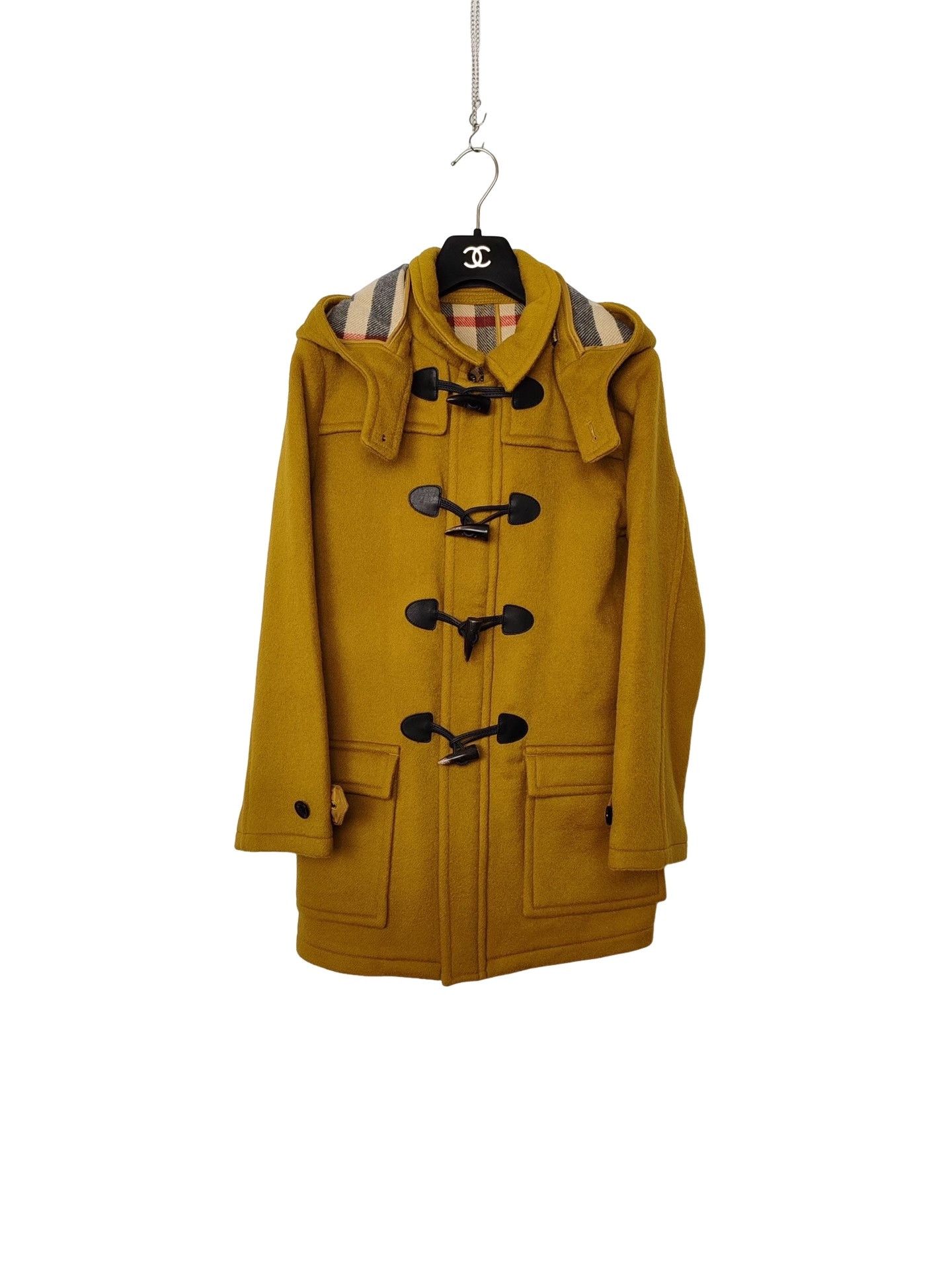 Burberry Burberry Yellow Wool Duffle Coat Size S Size S / US 4 / IT 40 - 1 Thumbnail