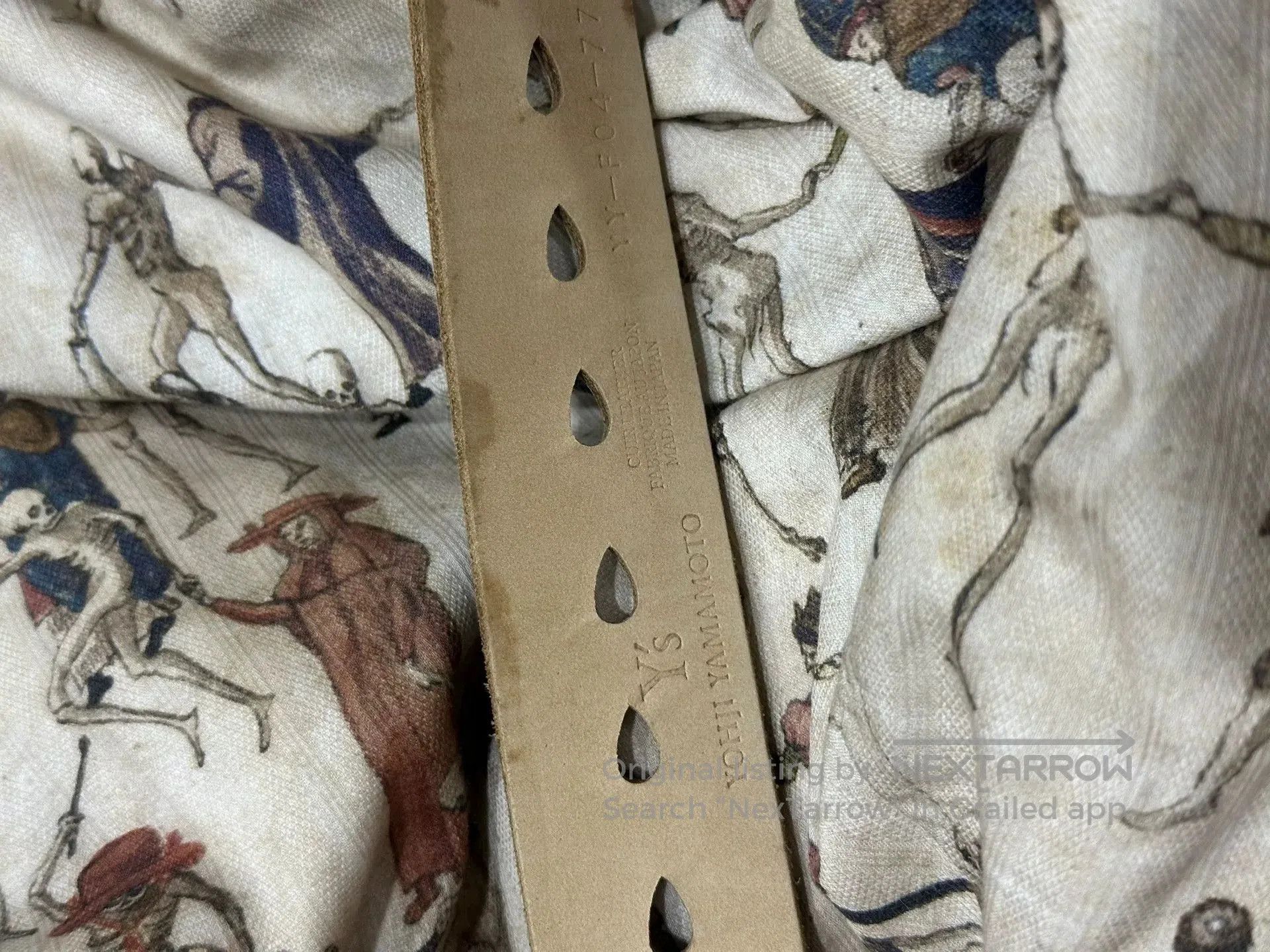Y's Yohji Yamamoto Y's Water Drop Leather Belt. Size ONE SIZE - 3 Thumbnail