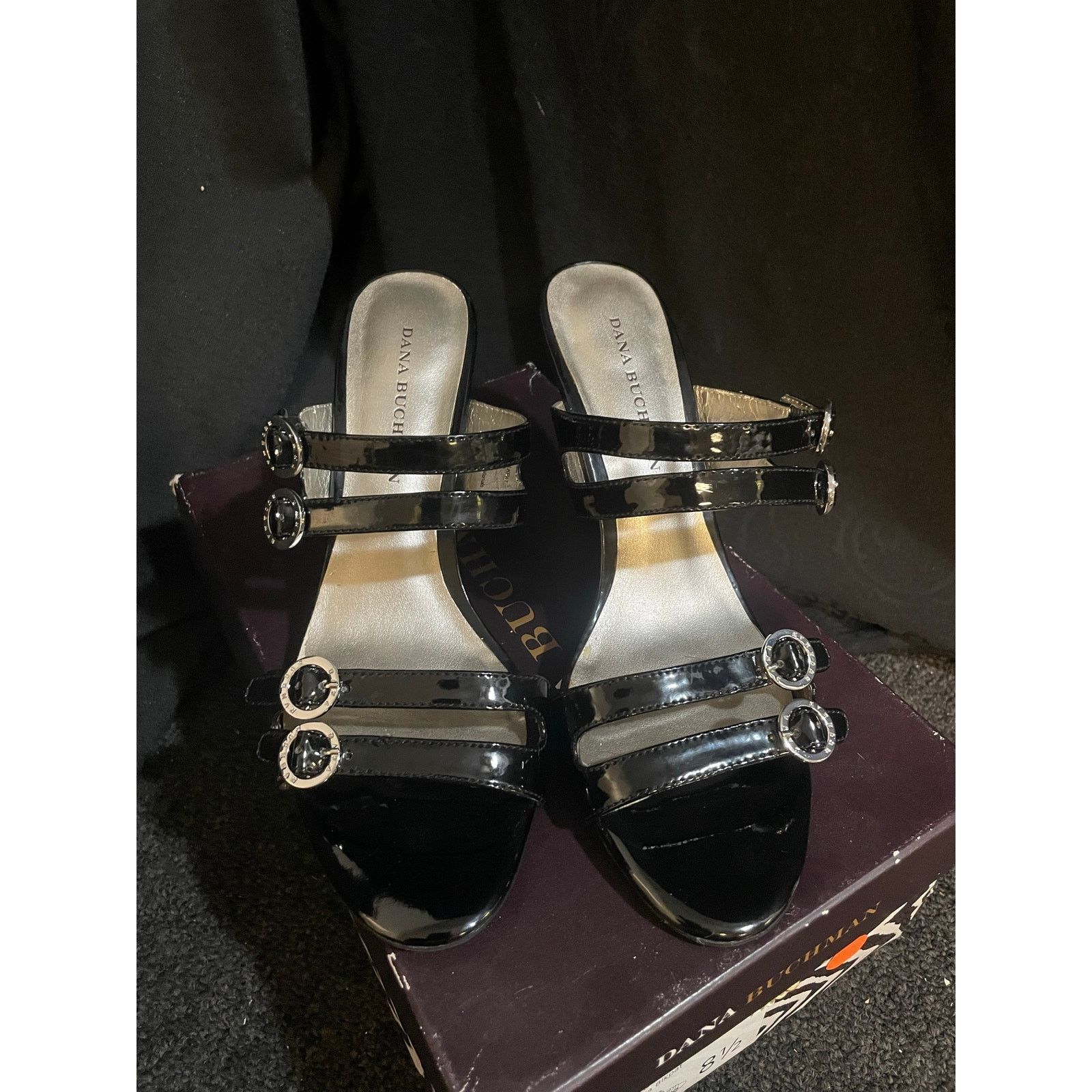 Other Dana Buchman Sardinia Black Patent Leather Strap Pump 8.5 M Size US 8.5 / IT 38.5 - 1 Thumbnail