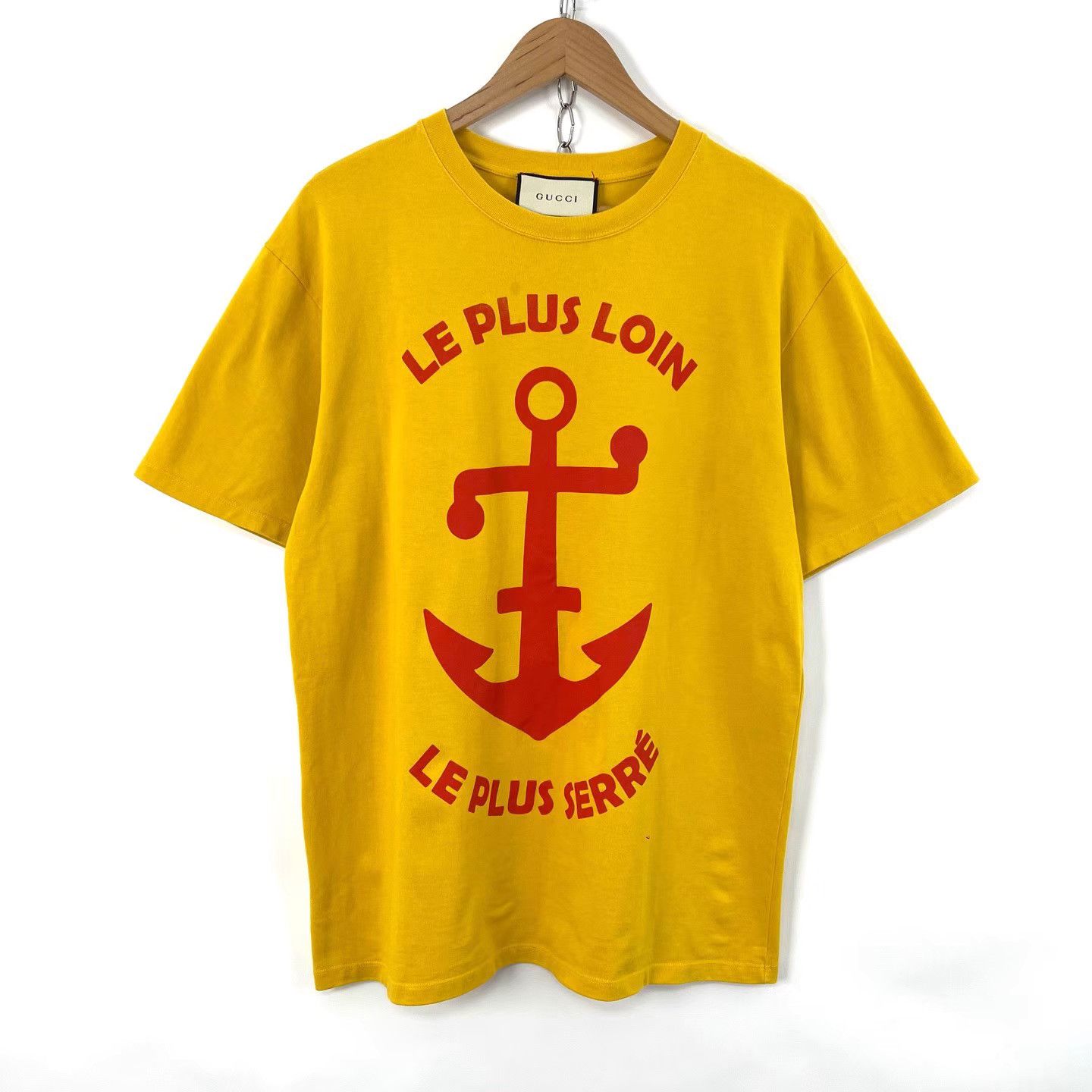 Gucci Gucci Yellow Anchor & Logo Print Short Sleeve K12 Size US M / EU 48-50 / 2 - 1 Thumbnail