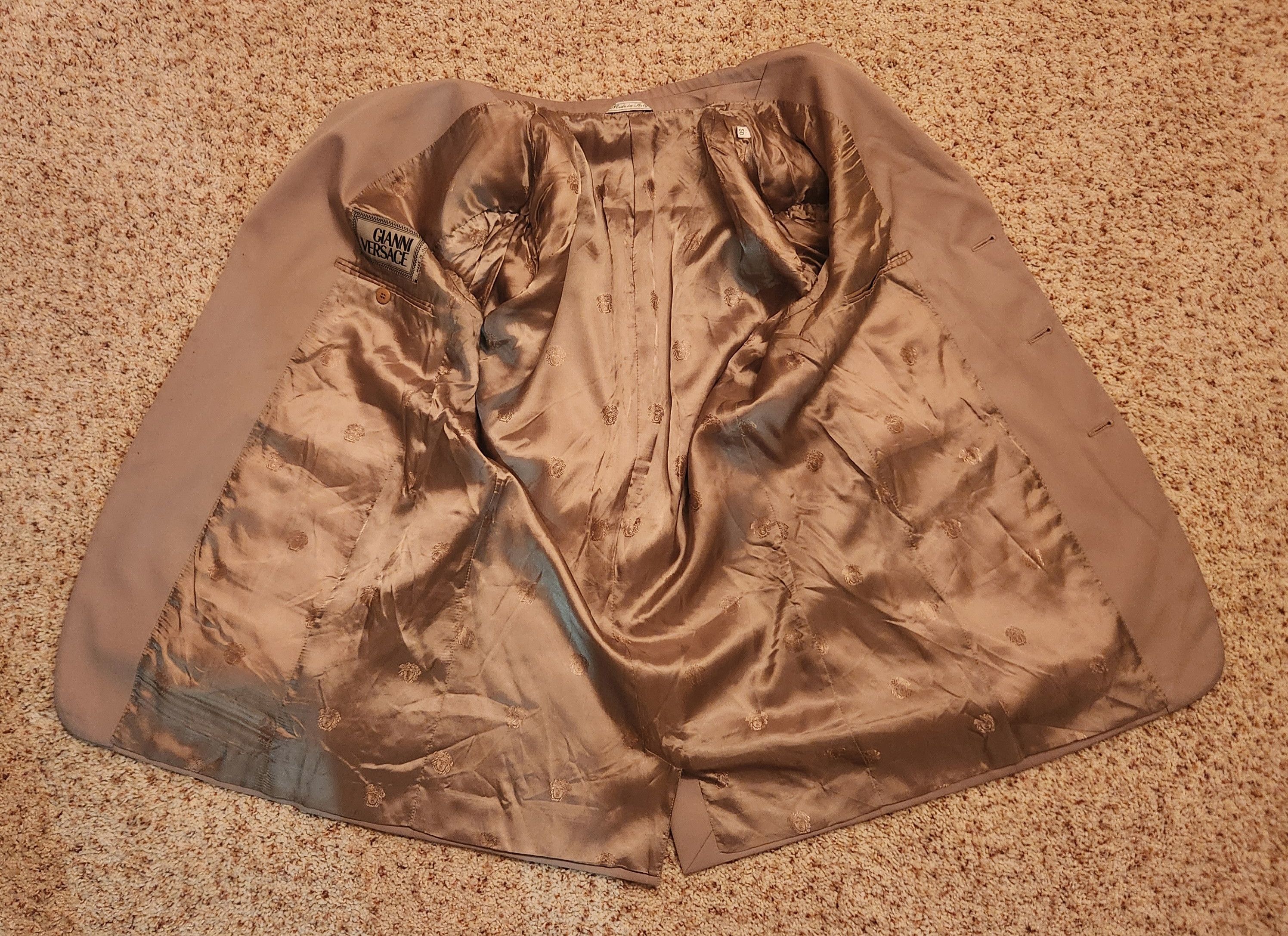 Versace Versace sport coat 42R tan wool 1980s Size 42R - 7 Thumbnail