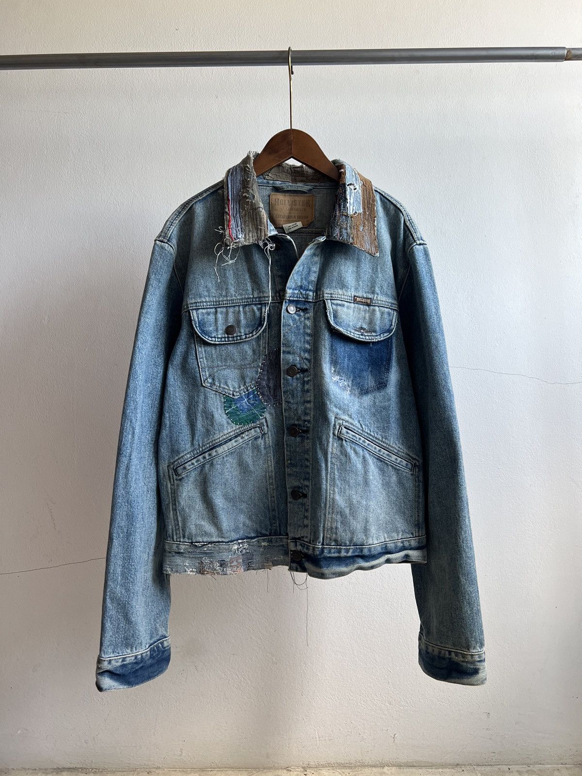 Vintage Hollister Patchwork Denim Jacket by Darkpull