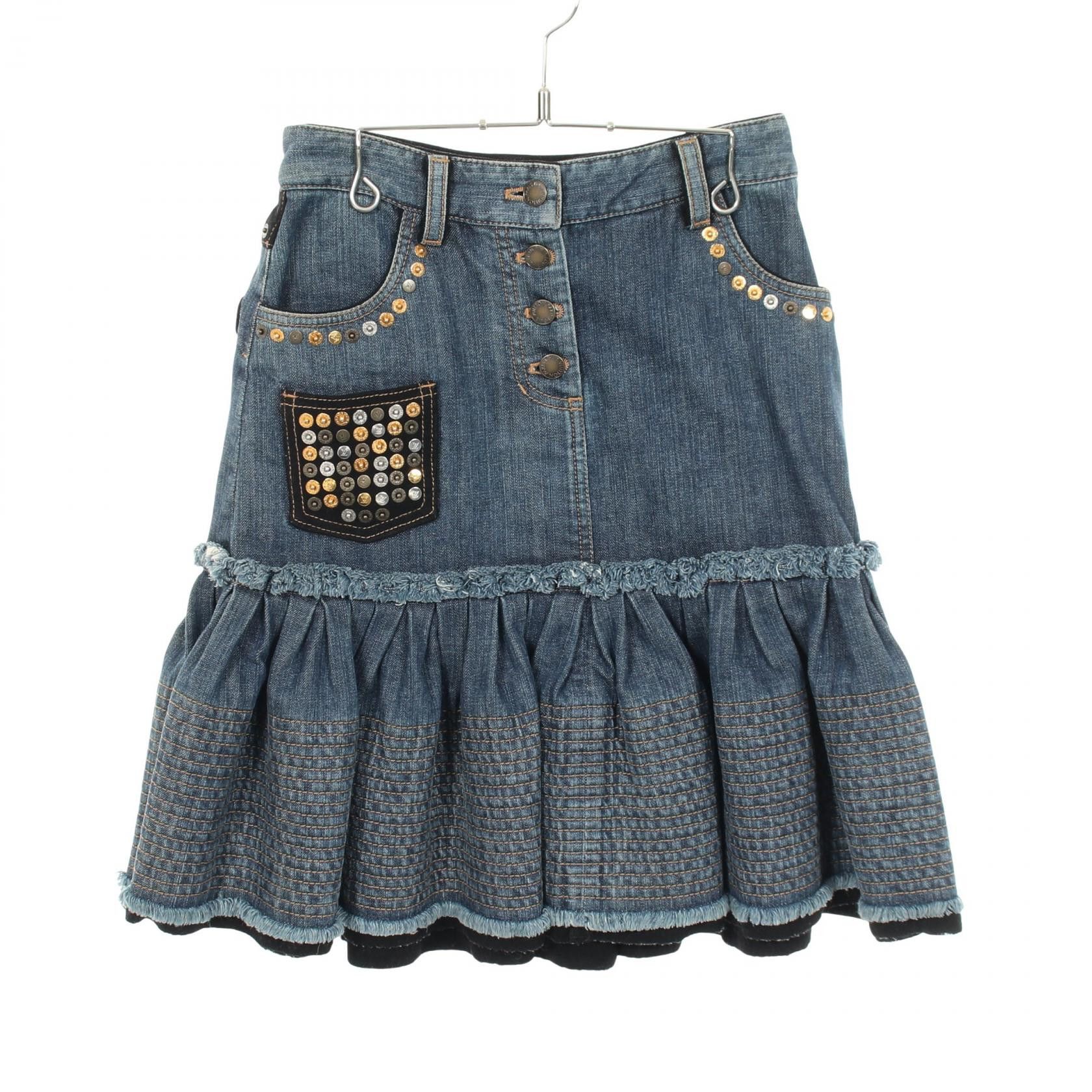 Louis Vuitton Louis Vuitton Louis Vuitton Stud Buttonfly Skirt Textile Skirts 072W DUTY FREE for USA Size ONE SIZE - 1 Thumbnail