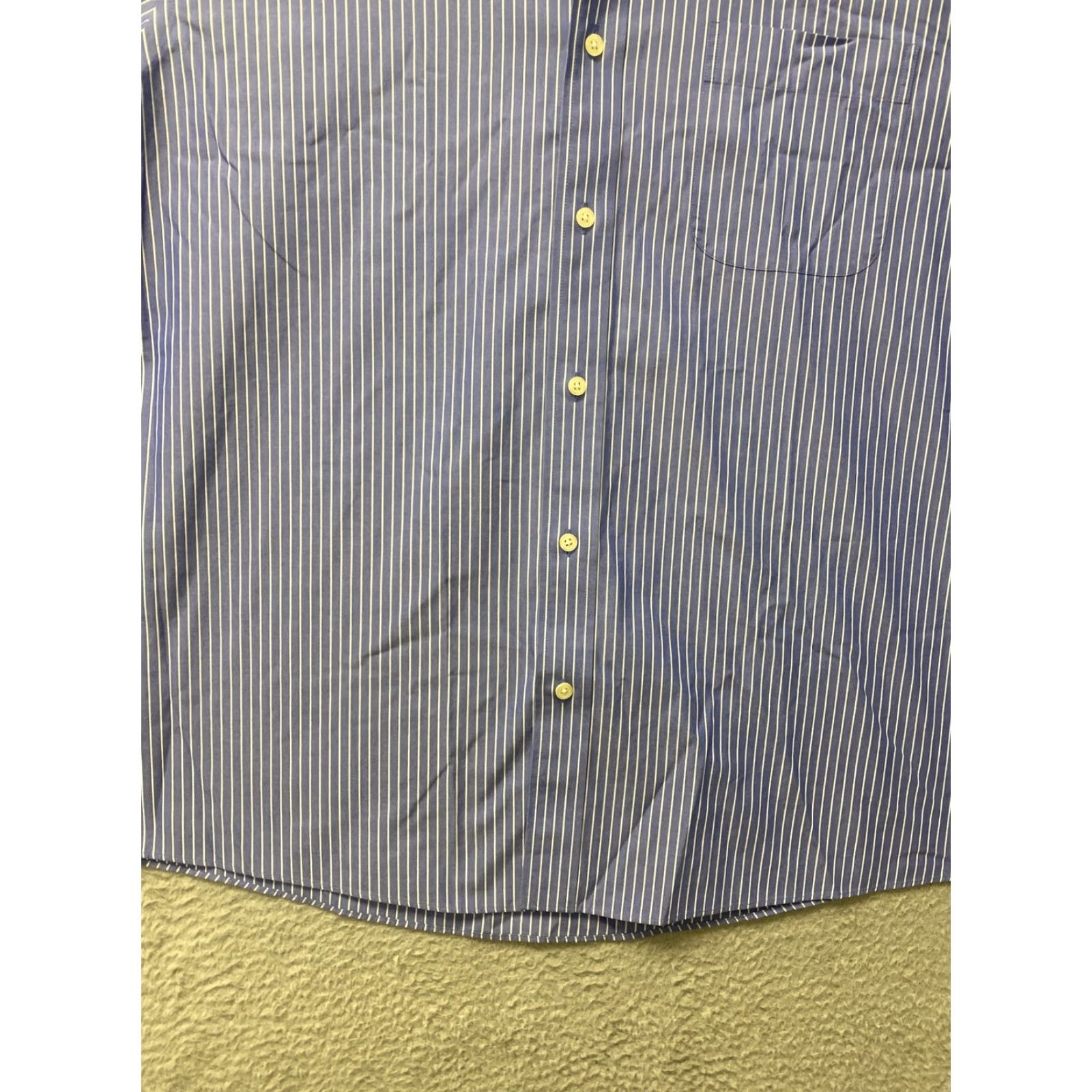 Eddie Bauer Eddie Bauer Button-Front Shirt Men XL Big & Tall Blue White Stripe Cotton /107-3 - Classic Button-Up Shirt Mens Big Tall Size XL Size US XL / EU 56 / 4 - 2 Thumbnail