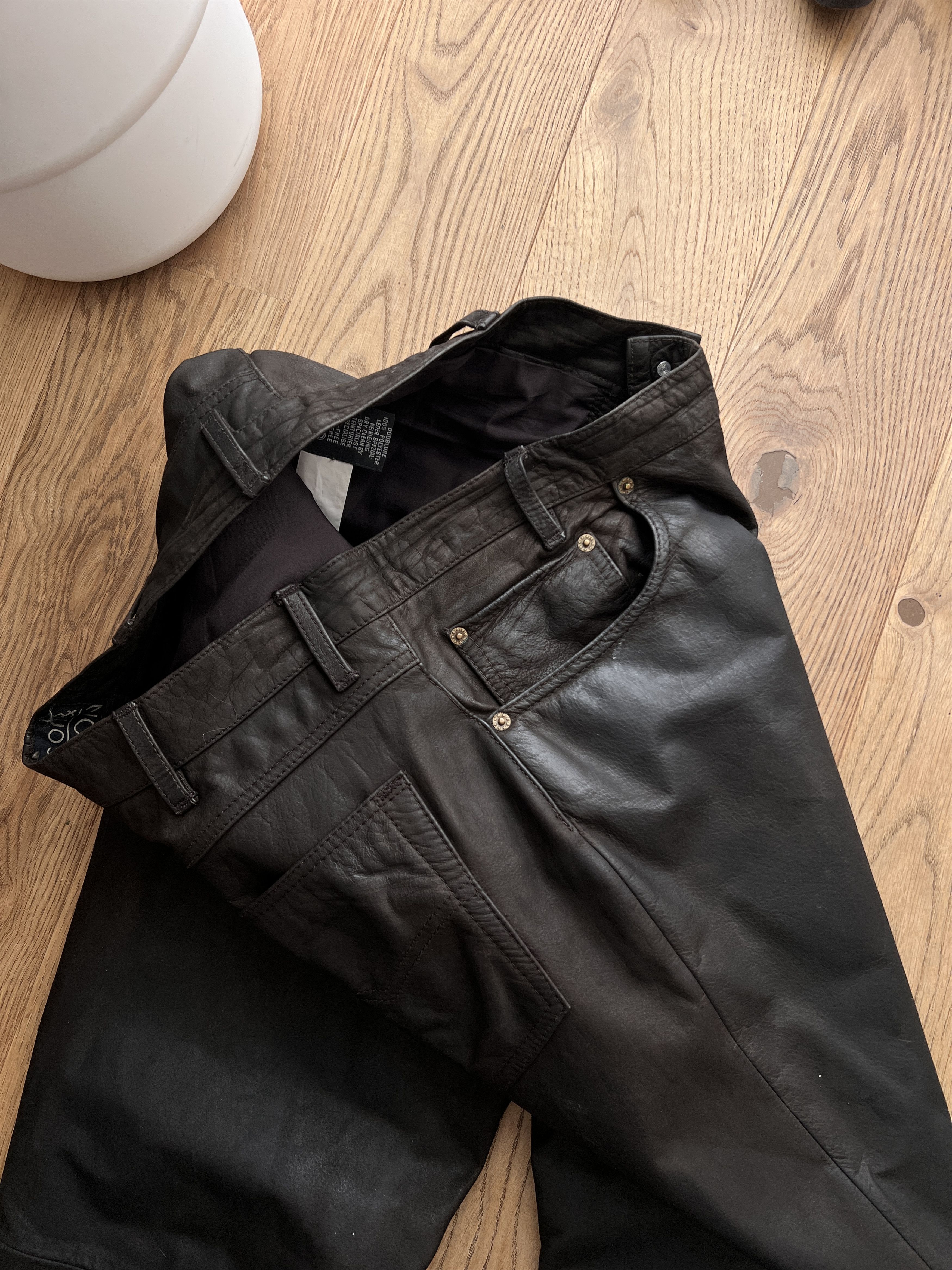 Hysteric Glamour True faded VTG 90s cowboy core leather pants baggy y2k opium Size US 36 / EU 52 - 8 Thumbnail