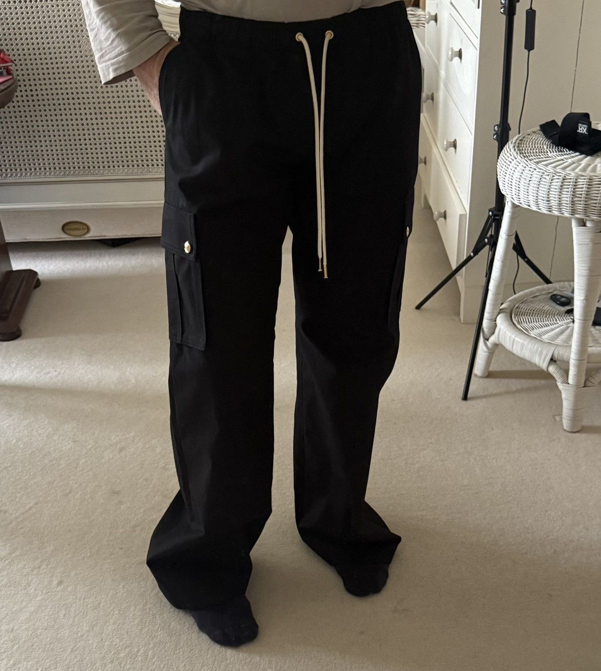 Celine SS24 Celine black cargo trousers pants Hedi Slimane 48 50 Size US 32 / EU 48 - 9 Thumbnail