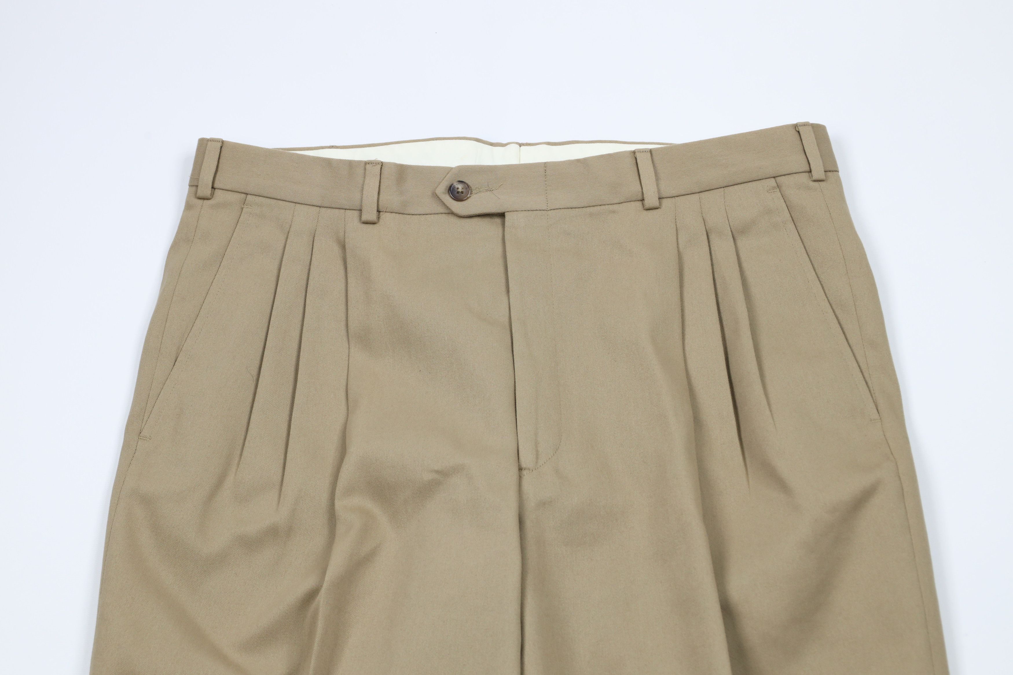 Vintage Vintage 90s Palm Beach Wide Leg Chino Pants Khaki Beige Size US 36 / EU 52 - 2 Thumbnail