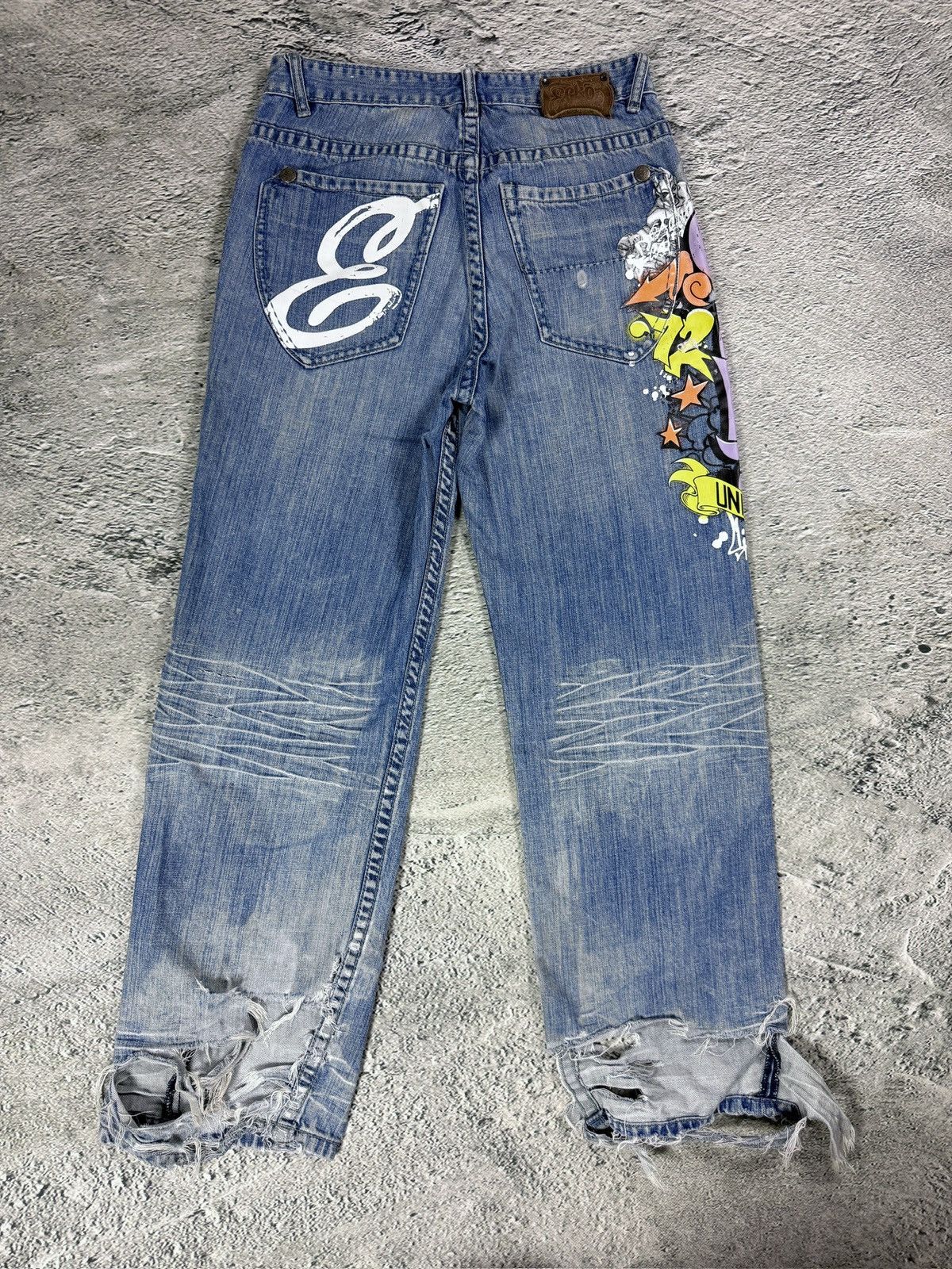 Ecko Unltd. Ecko Vitage jeans denim baggy pants Y2K print Size US 31 - 1 Thumbnail