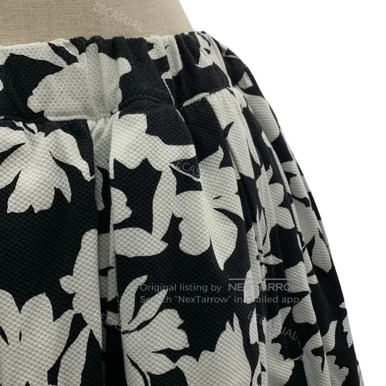 Comme des Garcons Comme Des Garcons size S Black and White Floral Printed Tu Size 23" - 3 Thumbnail