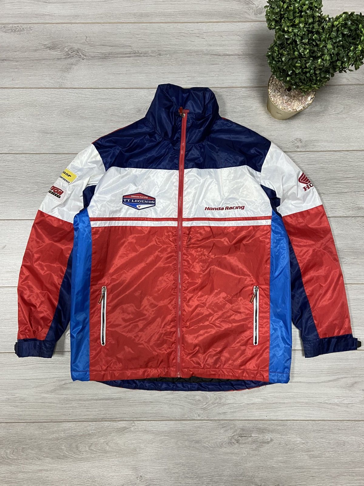 Honda Honda vintage big logo racing jacket big logo Size US L / EU 52-54 / 3 - 2 Thumbnail