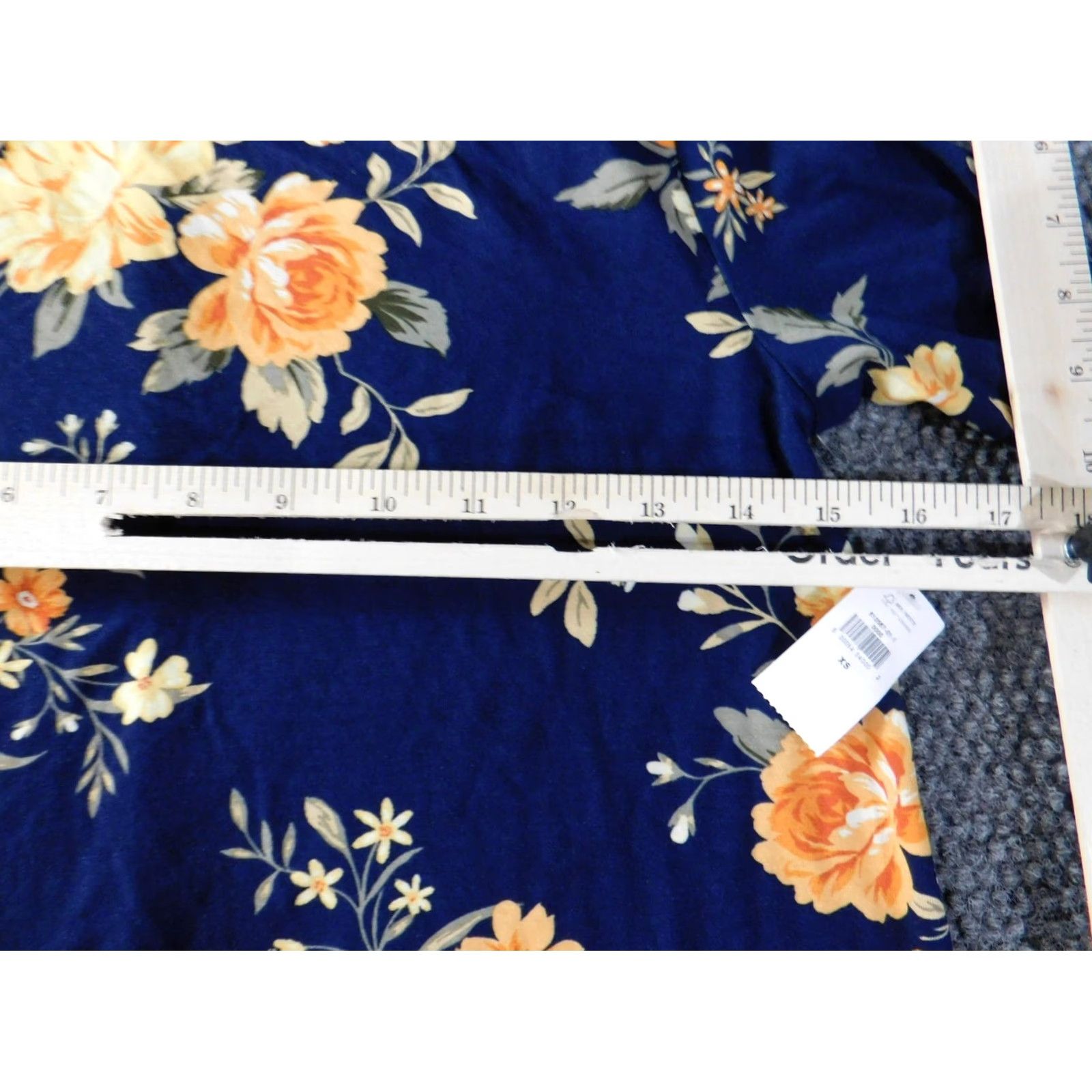 Old Navy Old Navy Womens Dress XS Blue A-Line Floral Rayon Knit Stretch Knee Length Raglan Sleeves Crew Neck Pullover Vintage No Size XS / US 0-2 / IT 36-38 - 6 Thumbnail