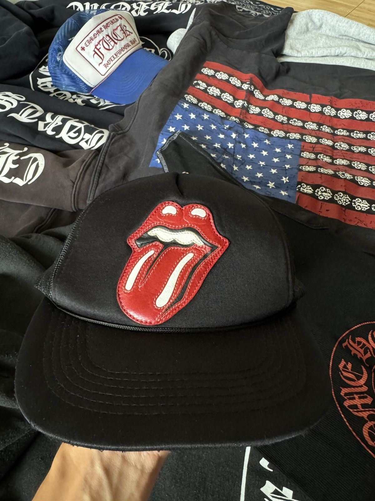 Chrome hearts rolling stones トラッカーキャップ CHROME HEARTS クロムハーツ ROLLING STONES TRUCKER CAP