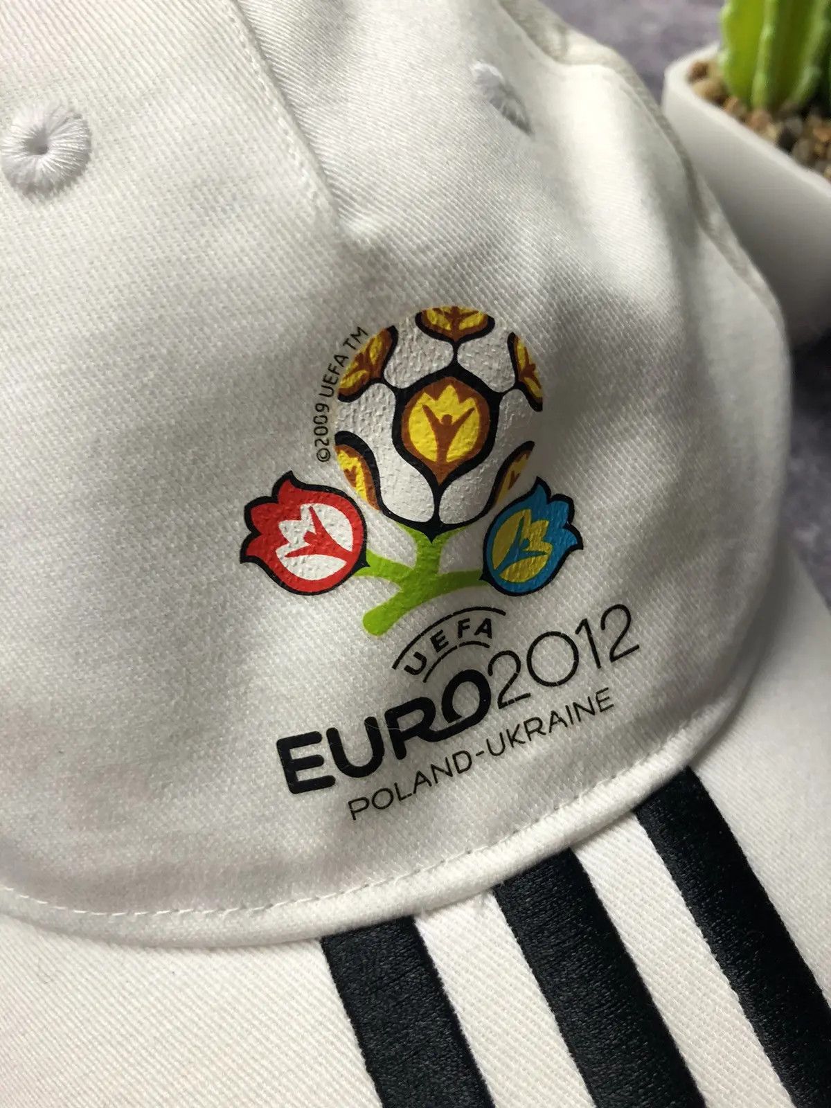 Adidas ADIDAS Vintage Cap Hat EURO2012 Poland Ukraine Streetwear Size ONE SIZE - 3 Thumbnail
