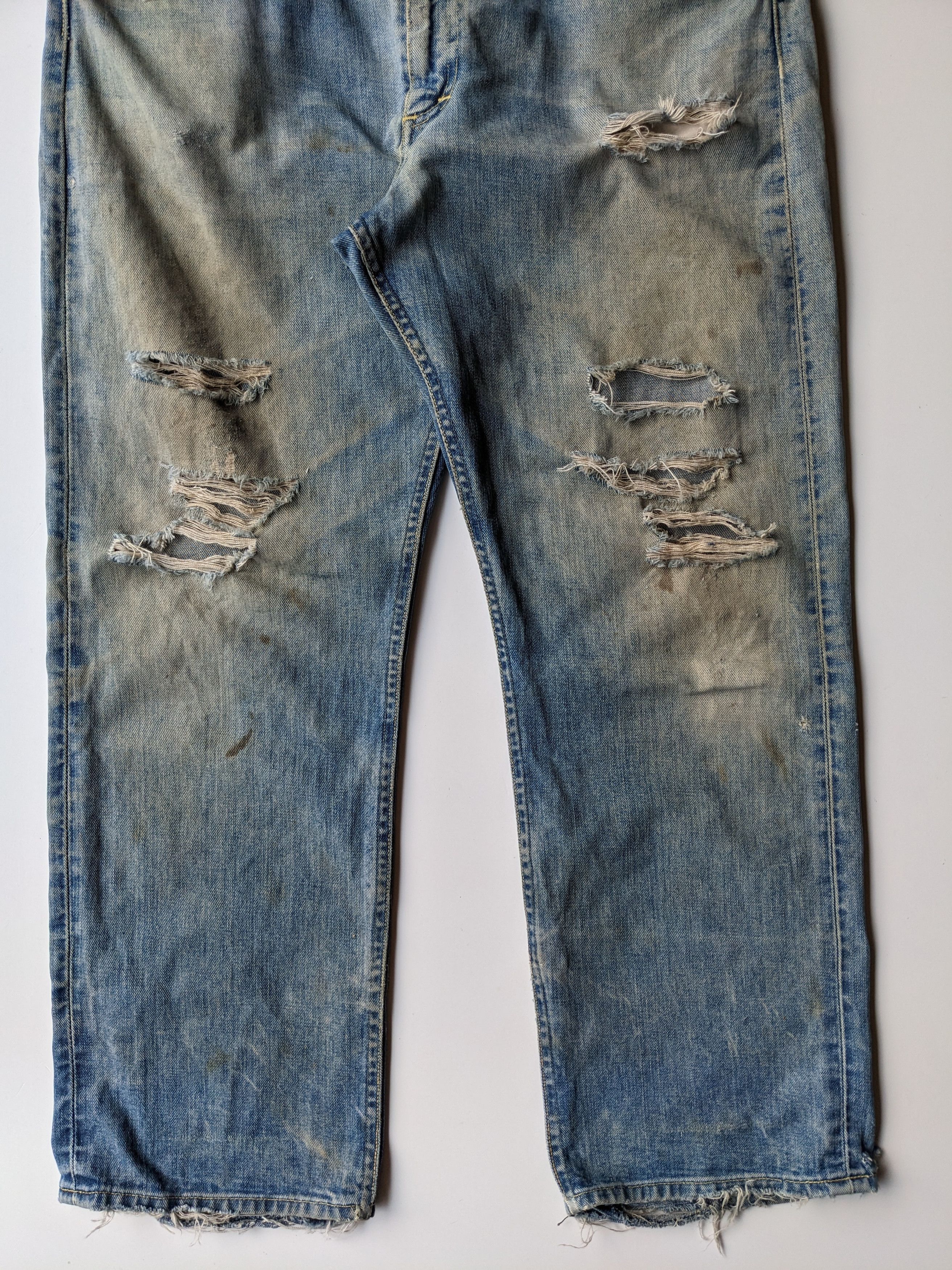 Lee Vintage 50s Lee distressed selvedge jeans Size US 37 - 3 Thumbnail