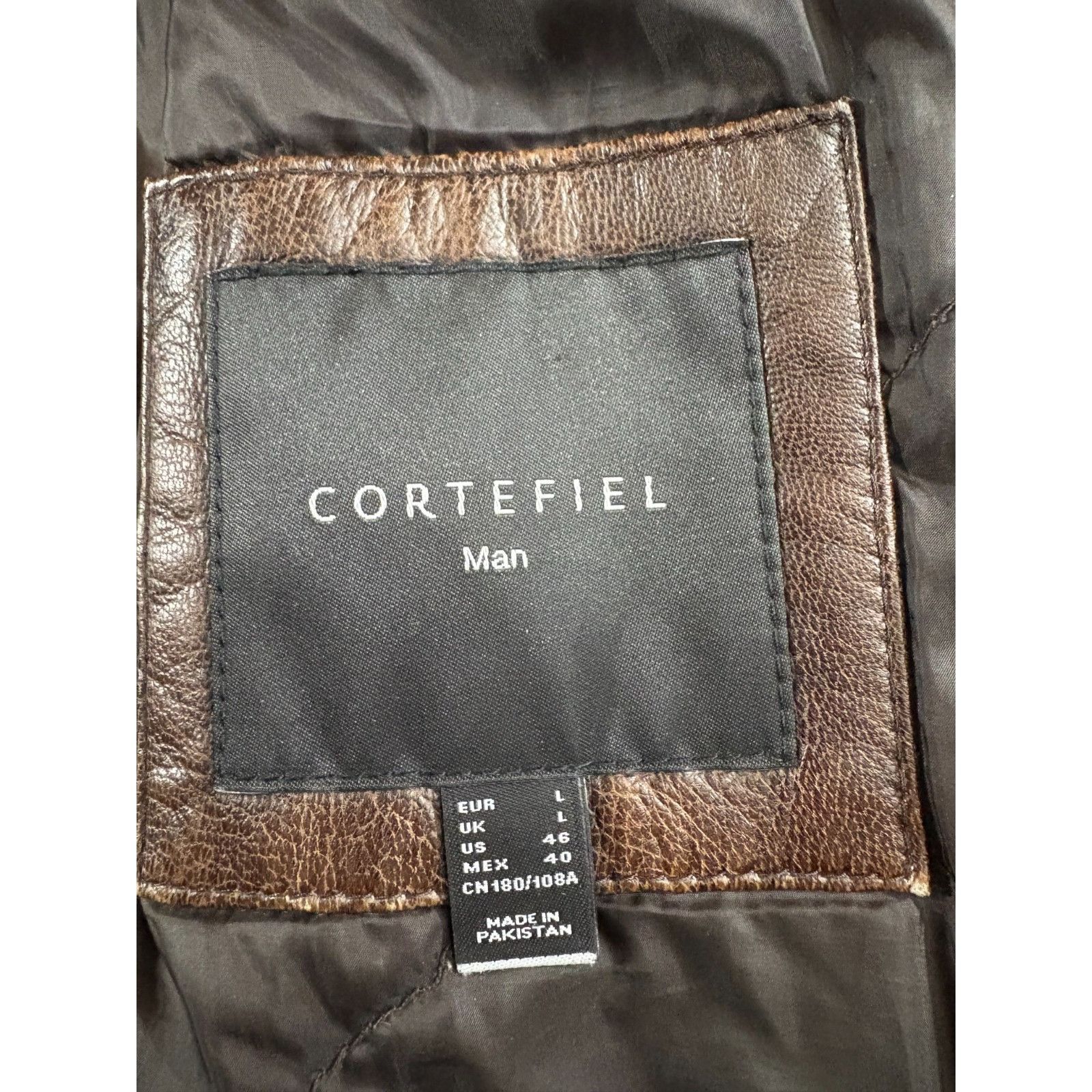 Other Cortefiel soft Leather bomber Jacket size 46 / XL US color B Size US XL / EU 56 / 4 - 2 Thumbnail