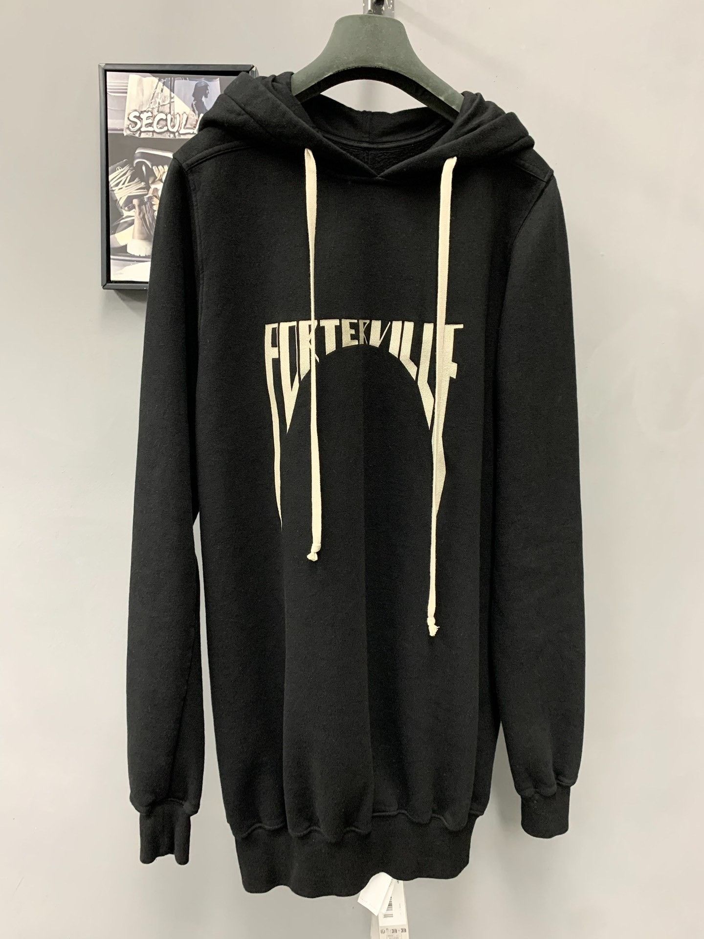 Rick Owens rick owens black embroidered logo hoodie Size US S / EU 44-46 / 1 - 1 Thumbnail