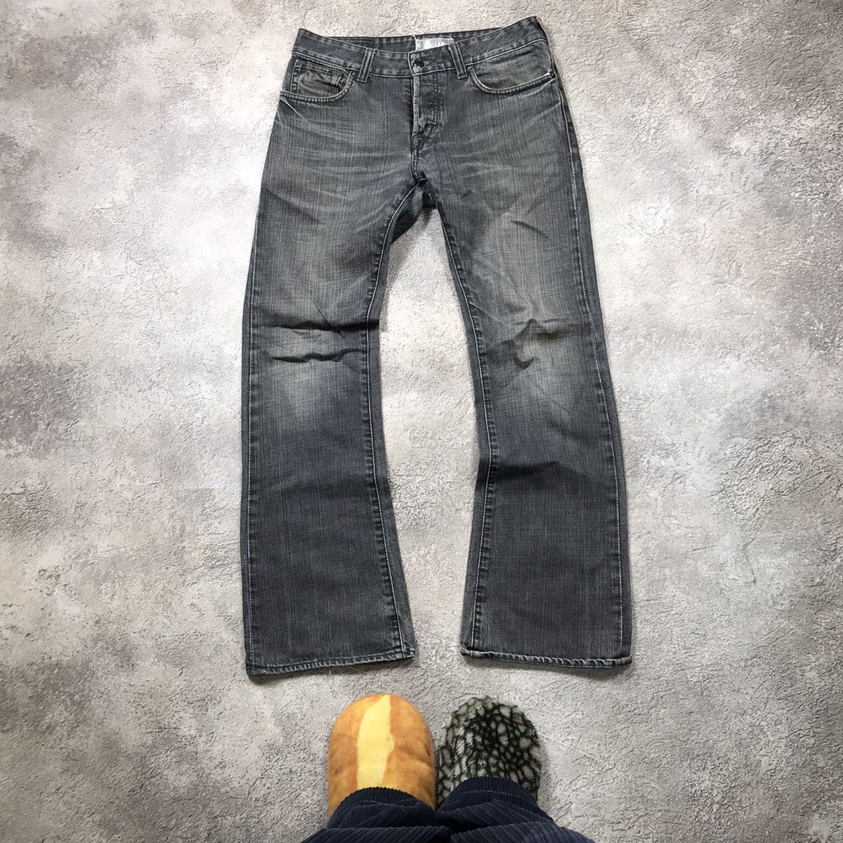 Japanese Brand vintage y2k denim japan jeans distressed flared 90s Size 30" / US 8 / IT 44 - 1 Thumbnail