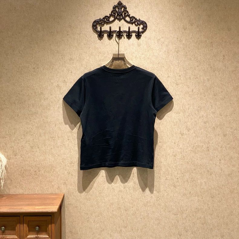 Louis Vuitton Louis Vuitton Black logo letters logo chain short sleeve Size M / US 6-8 / IT 42-44 - 3 Thumbnail