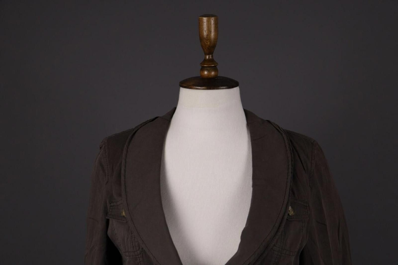 Designer Marc Cain Brown Multipocket Lightweight Blazer Jacket Size 2 Size XS / US 0-2 / IT 36-38 - 2 Thumbnail