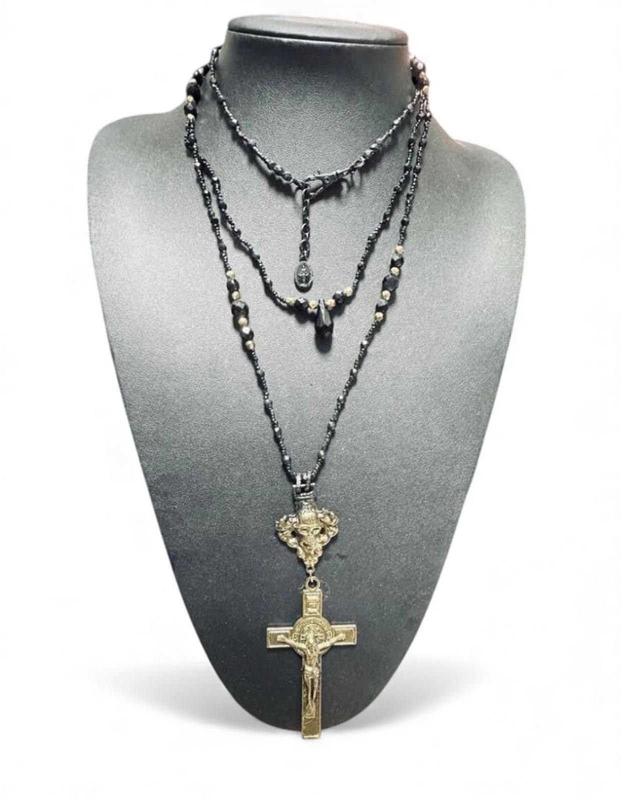 Jean Paul Gaultier Jean Paul Gaultier - Vintage Crucifix Rosary Necklace Size ONE SIZE - 2 Thumbnail