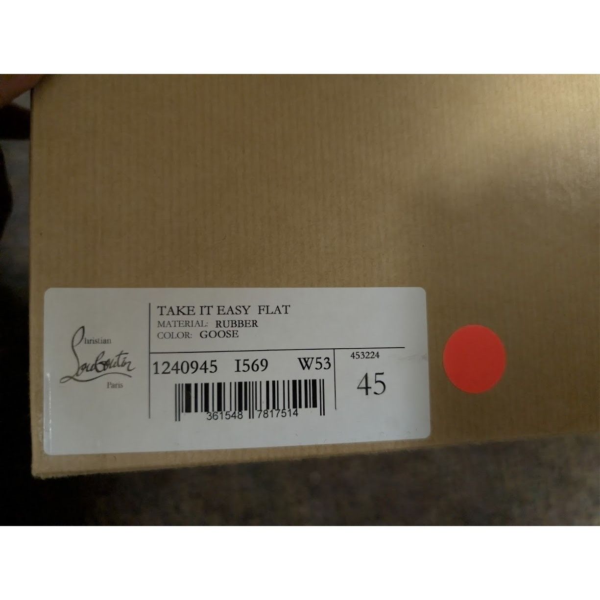 Christian Louboutin o1rshd1 Take It Easy Flat Slippers in Goose Size US 12 / EU 45 - 24 Thumbnail
