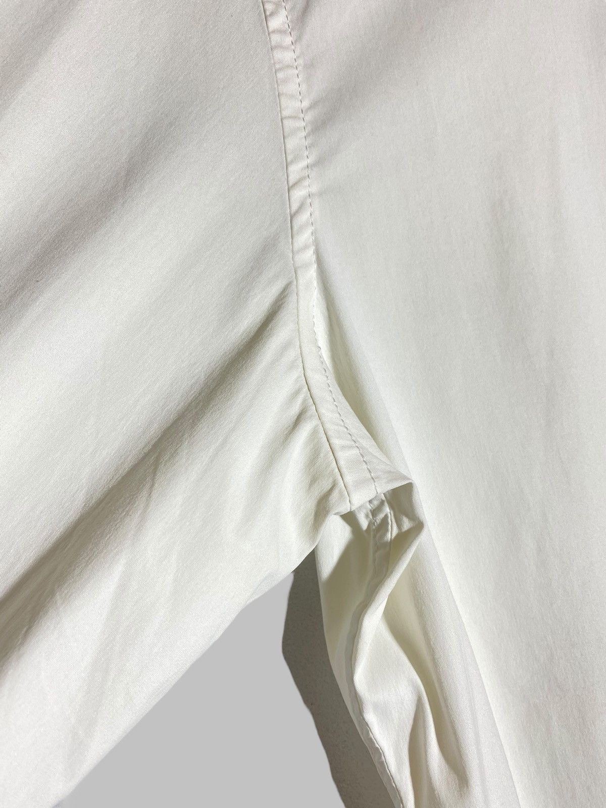 Prada Prada Tab Logo White Elastic Cotton Blend Pocket Shirt Size US M / EU 48-50 / 2 - 10 Thumbnail