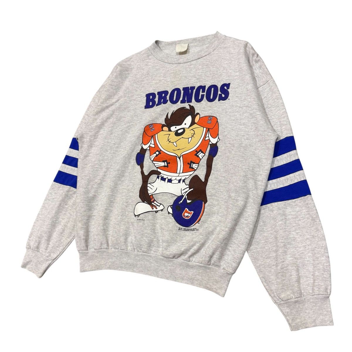 Vintage 1994 Denver Broncos Taz Sweatshirt Looney Tunes NFL
