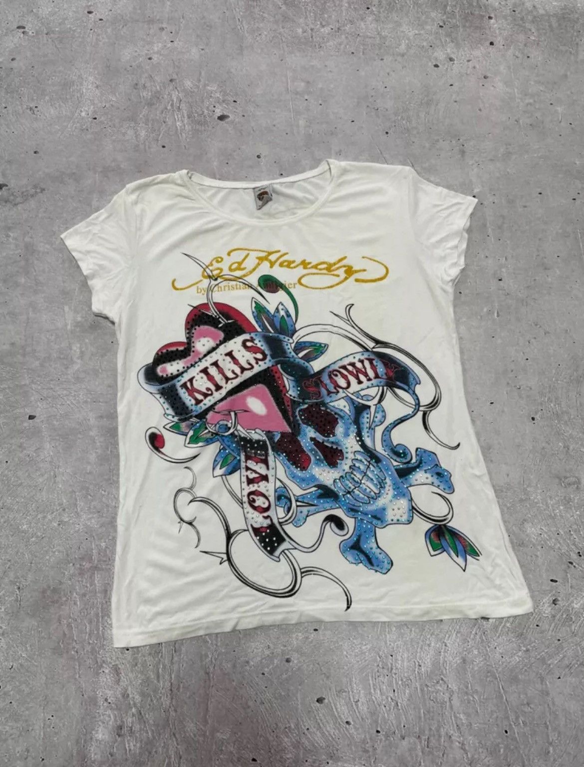 Ed Hardy × Vintage ed hardy vintage t shirt Yk2 printed woman's Size XL / US 12-14 / IT 48-50 - 1 Thumbnail