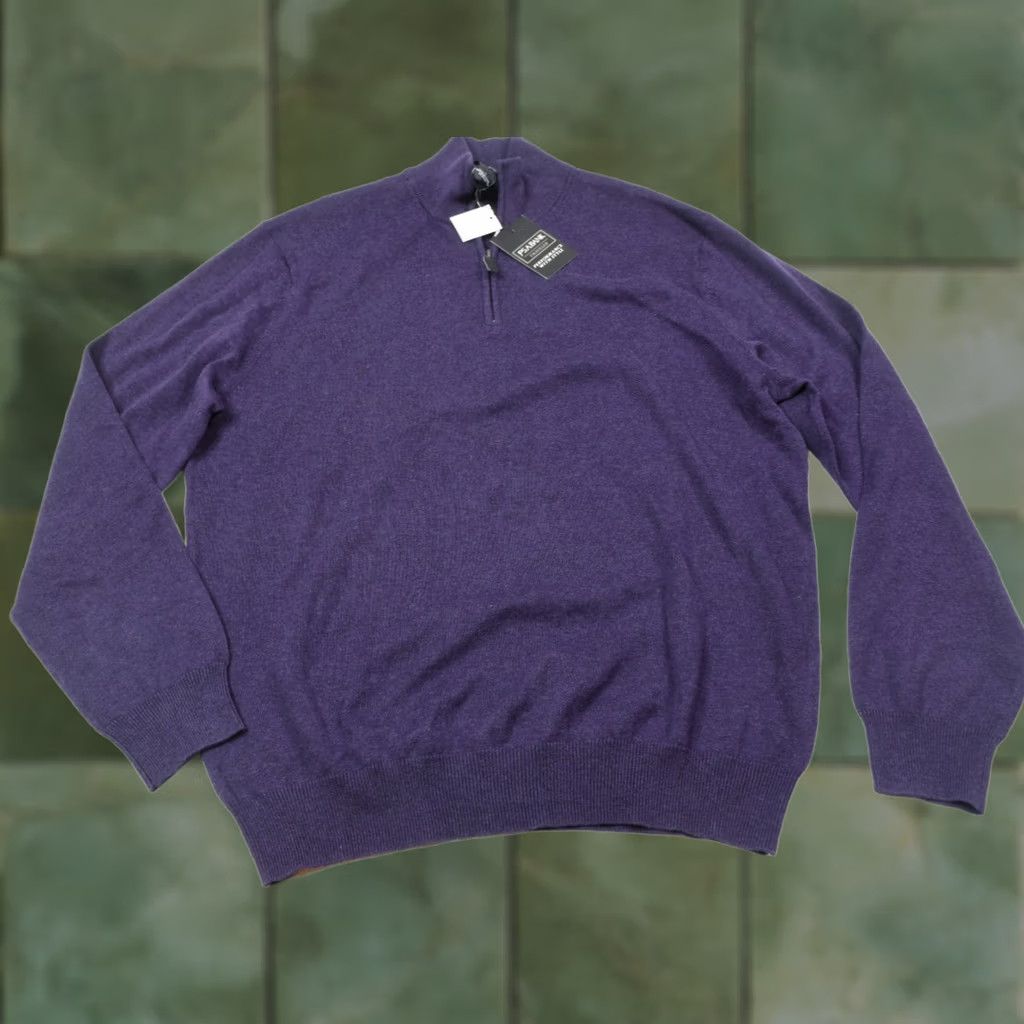 Jos. A. Bank Jos A Bank Traveler Sweater Mens Large Purple Long Sleeve Pima Cotton Pullover Size US L / EU 52-54 / 3 - 1 Thumbnail