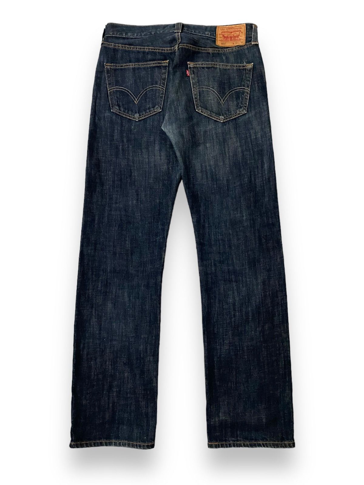 image of Men Levis Vintage 501 Straight Leg Button Fly 4093 I' in Dark Blue (Size 31)