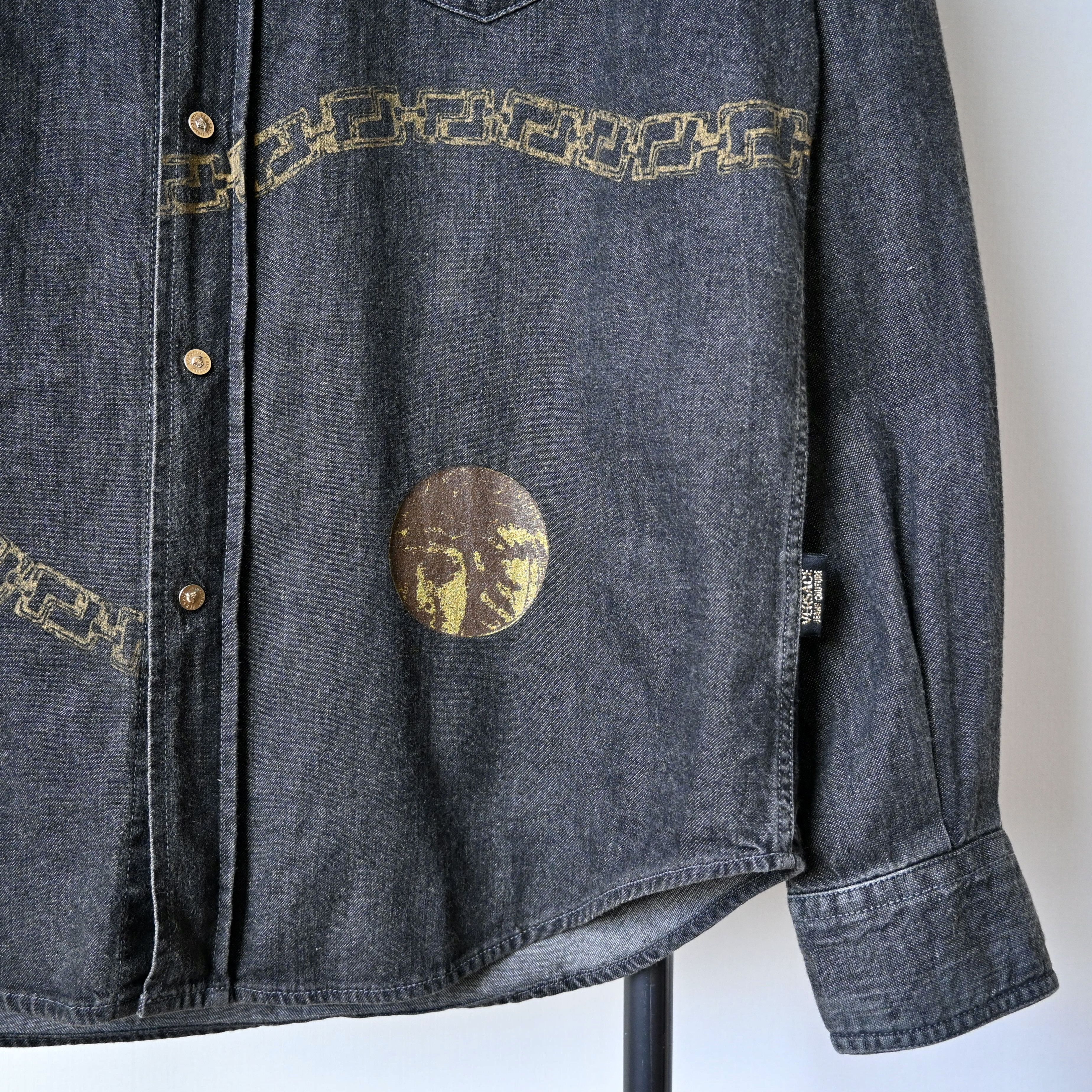 Versace Jeans Couture VTG 2000s VERSACE JEANS COUTURE denim shirt made in Italy Size US M / EU 48-50 / 2 - 9 Thumbnail
