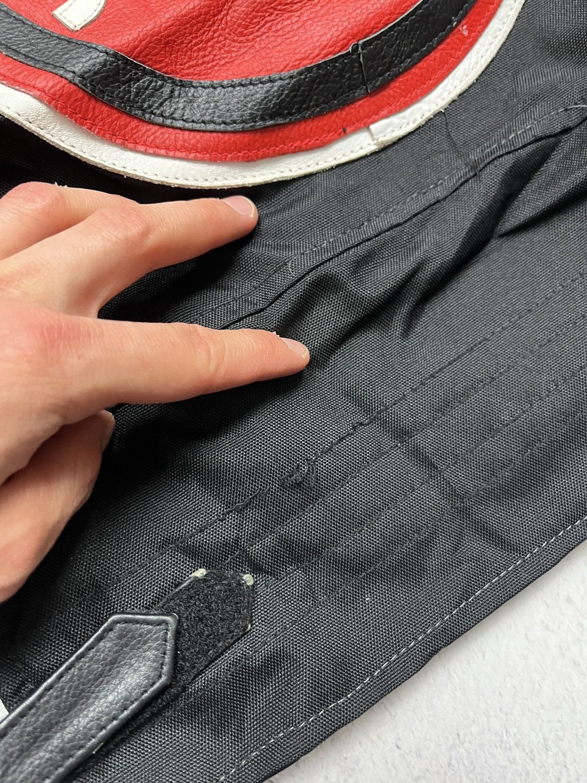 Vintage Crazy Lucky Strike Leather Elements Racing Jacket Moto Rare🔥 Size XS / US 0-2 / IT 36-38 - 20 Thumbnail