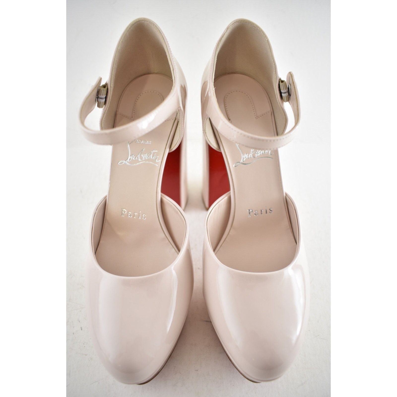 Christian Louboutin Louboutin Movida MJ 130 Leche Patent Platform Pump 37.5 Size US 7.5 / IT 37.5 - 6 Thumbnail