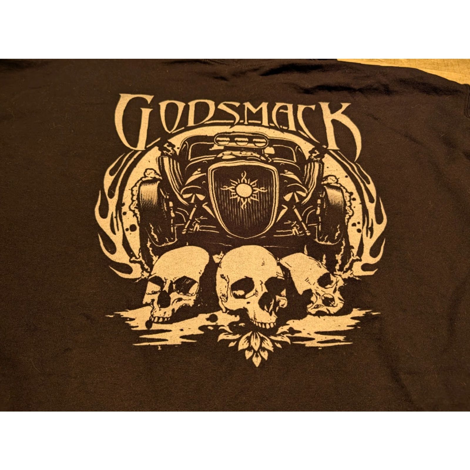 Gildan Gildan Heavy Blend Godsmack Band Hoodie Men’s Black 2XL Graphic Print Hooded Pullover Long Sleeve Regular Fit Size 2XL Size US XXL / EU 58 / 5 - 6 Thumbnail