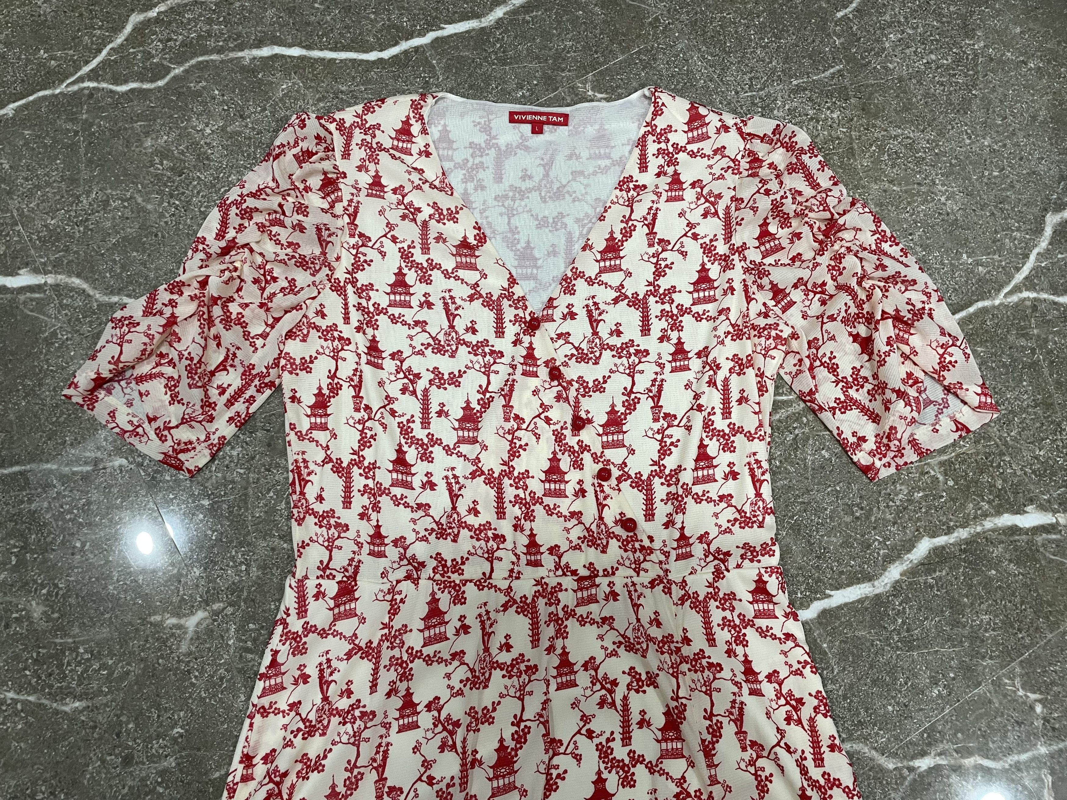 Designer × Vivienne Tam Vivienne Tam Floral Dress Size L / US 10 / IT 46 - 2 Thumbnail