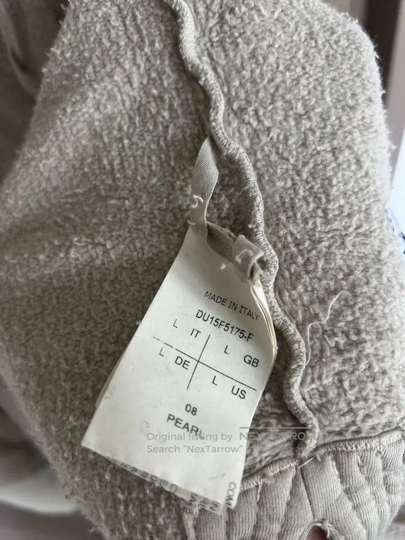Rick Owens beige long hooded sleeveless sweatshirt L size . Size US L / EU 52-54 / 3 - 5 Thumbnail